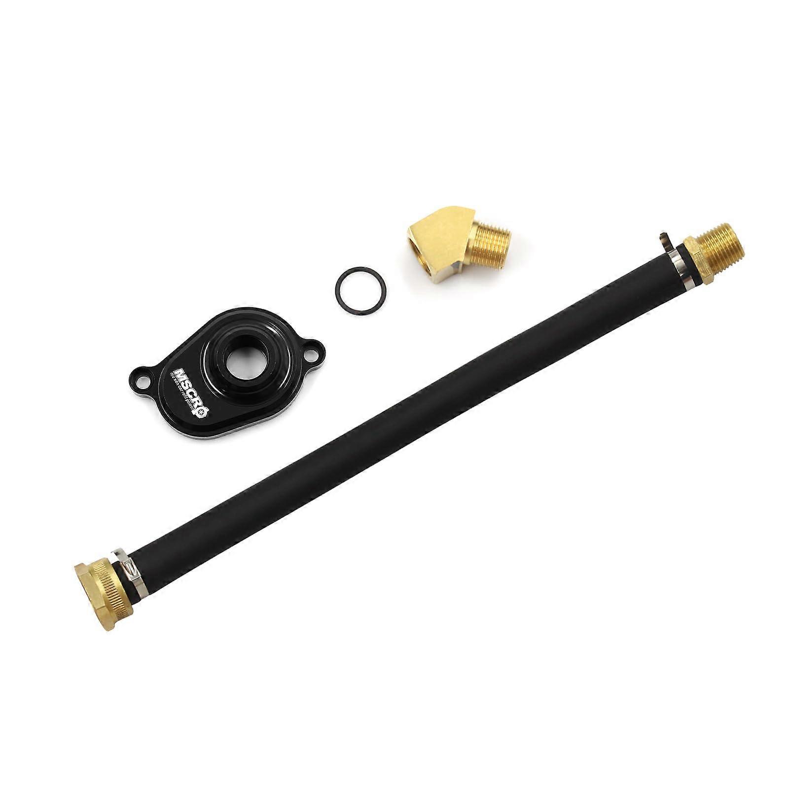 6.0L Oil Cooler Flush Kit with Adapter for Ford Diesel 2003-2010 - Prevent High Oil Temperature, Improve Engine Efficiency