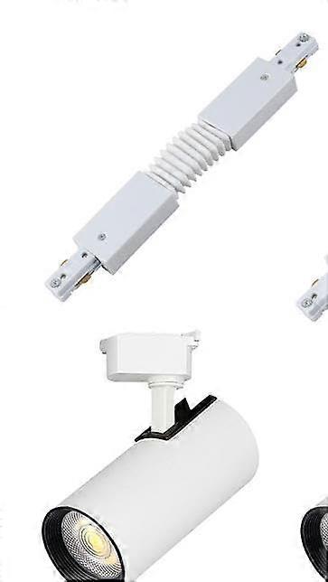Track Lighting Kit 2Heads 40W LED H Type Complete Kit Track Connector for H Track System,