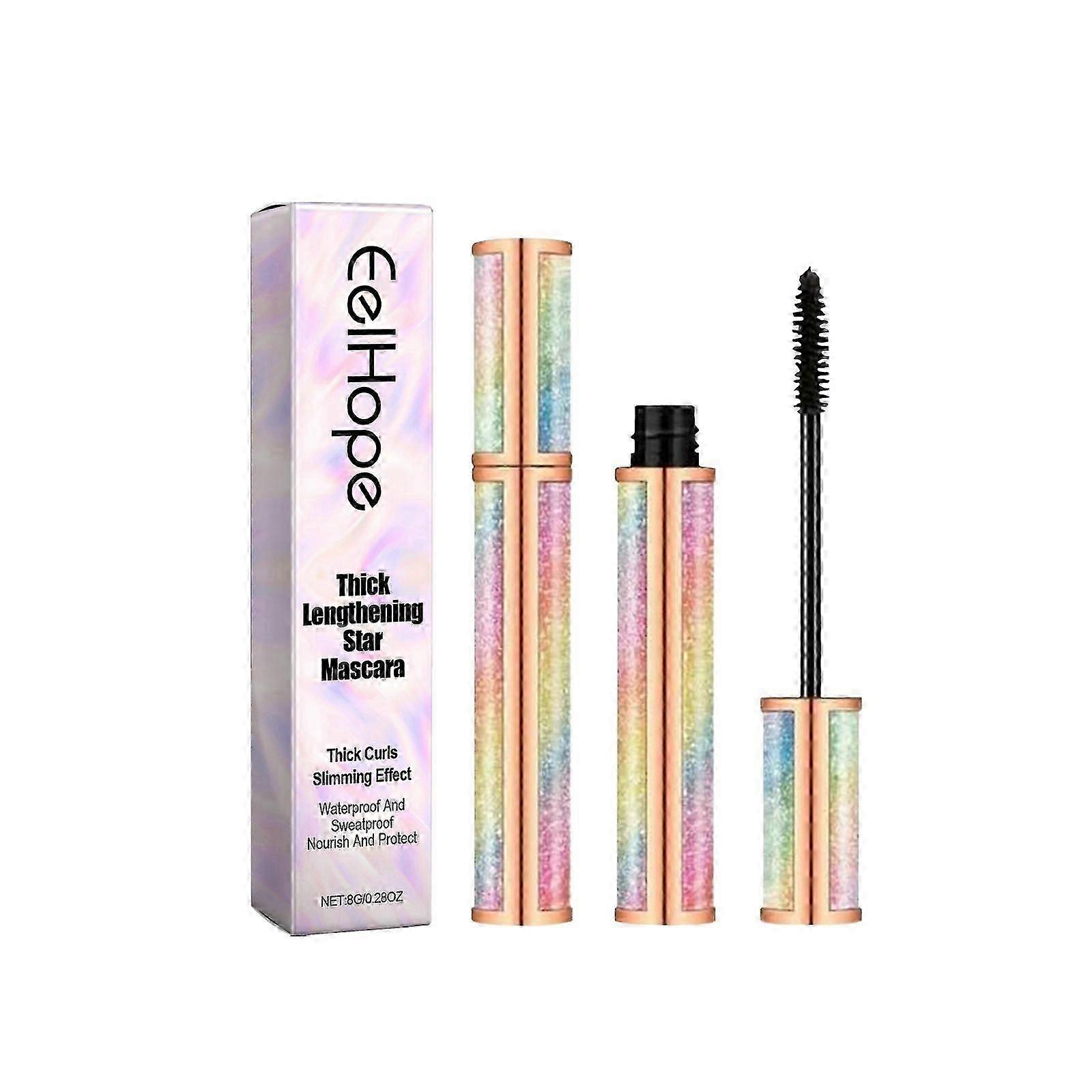 Waterproof Volumizing  Lash Growth Mascara - Smudge-Proof, Natural Black