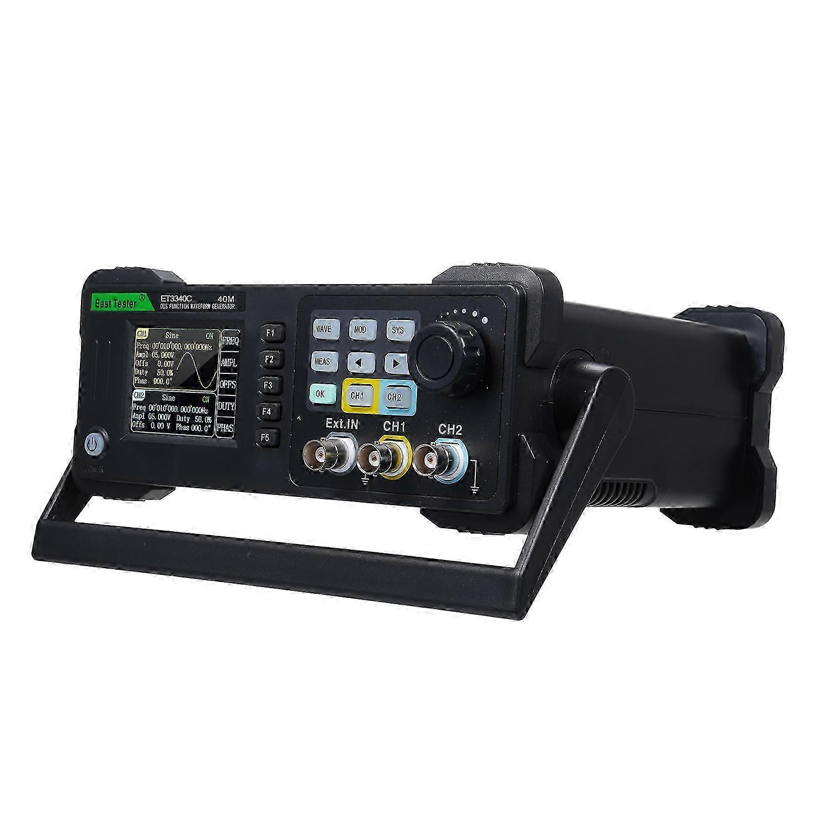 (Us Plug) East Tester Two-channel Function/ Arbitrary Waveform Generator 40mhz Frequency Meter Et3340c Pulse Signal Source 200msa/s Sampling Rate