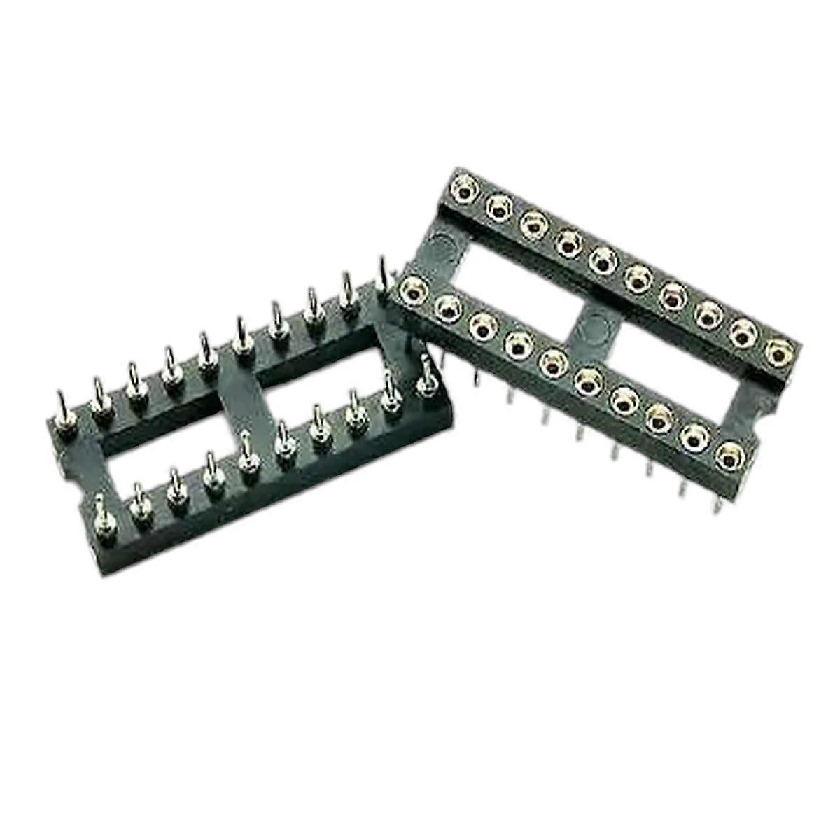 10PCS 20Pin Dip Sip Round Ic Sockets Adaptor Solder Type Gold Plated Machined DIY Electronics