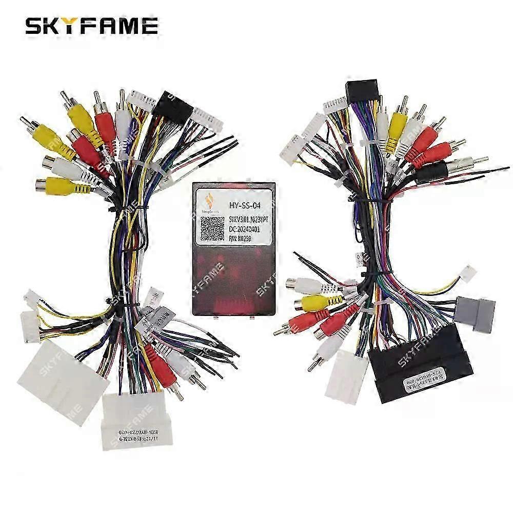 Simplesoft Car 16Pin Wiring Harness Adapter Canbus Box Android Radio Power Cable Decoder Suitable for Hyundai Azera HY-SS-04 RP1-HY-001