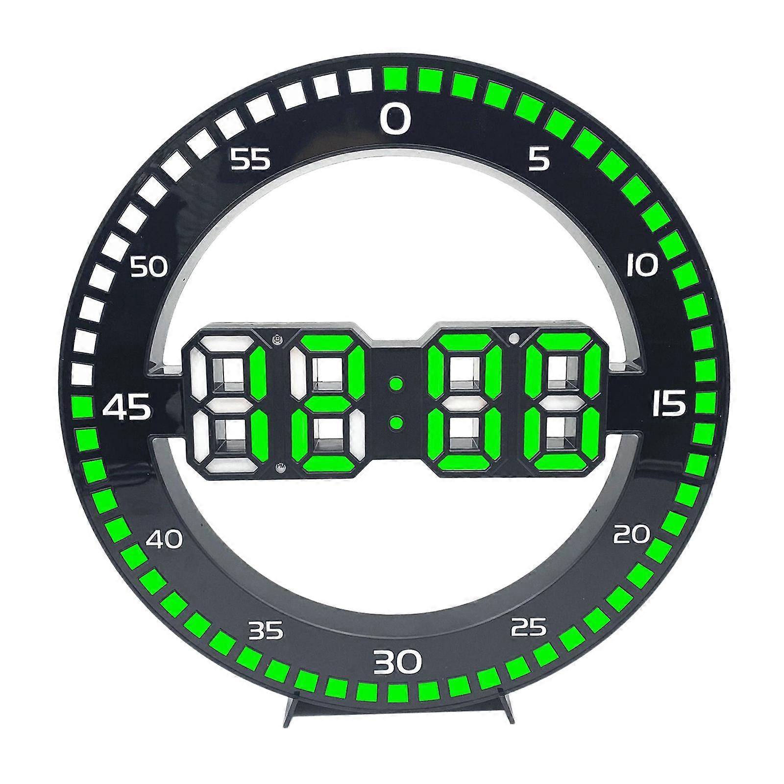 Digital Wall Clock,Creative USB Electronic Clock Temperature Alarm Date Display