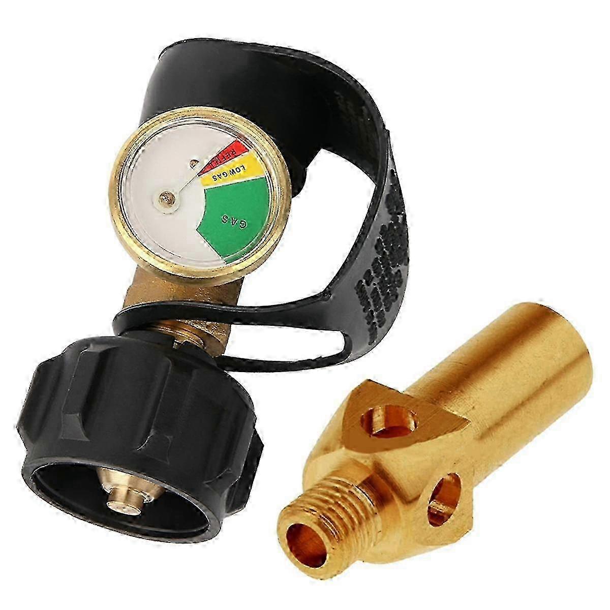 Propane Tank Gauge Level Indicator, Leak Detector, Gas Pressure Meter for RV ,with Type 1 Connectio -a
