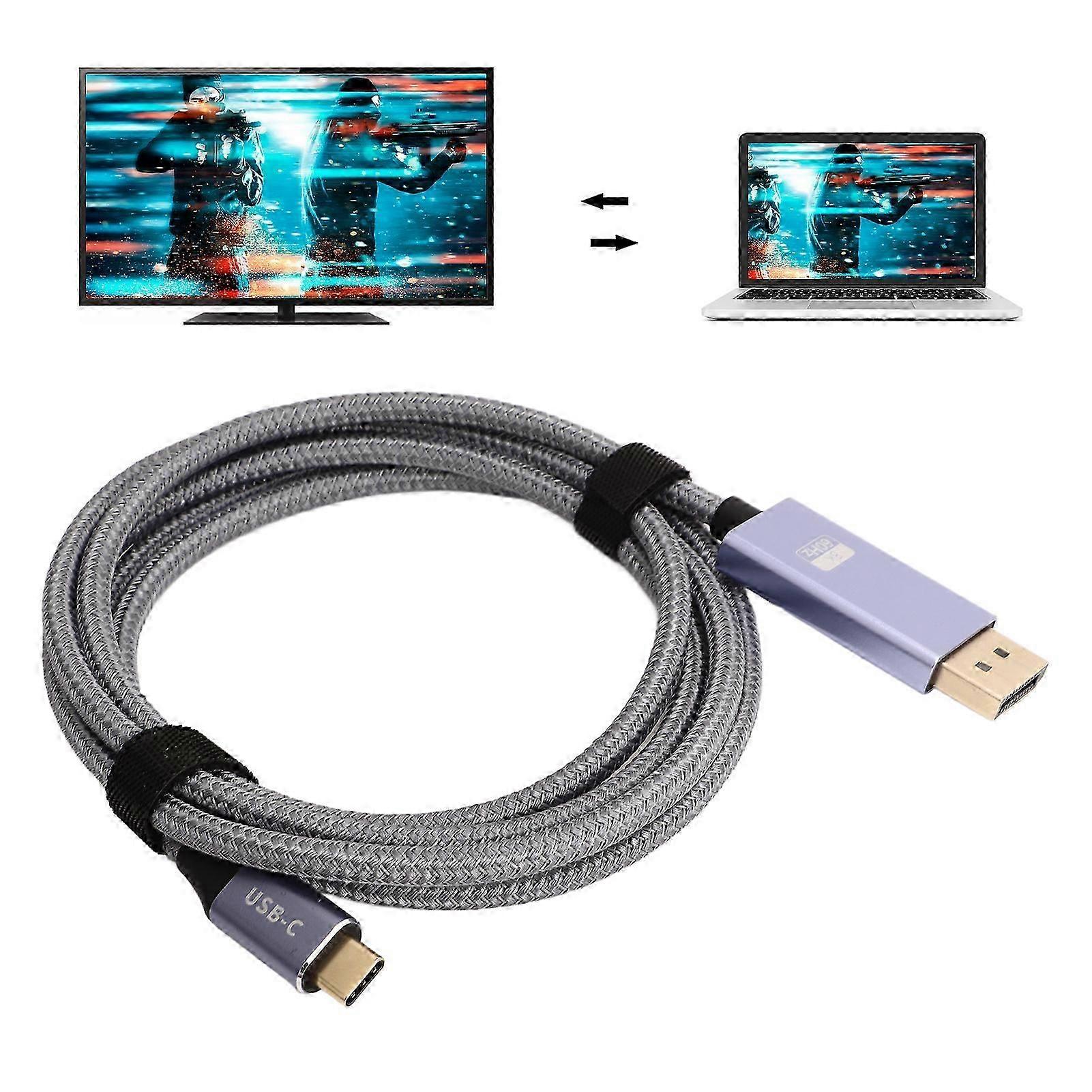 Type C To Dp Hd Cable Usb C To Displayport 1.4 Cable Laptop Phone Monitor With Same Screen Dp To Typec Line 1m / 3.3ft