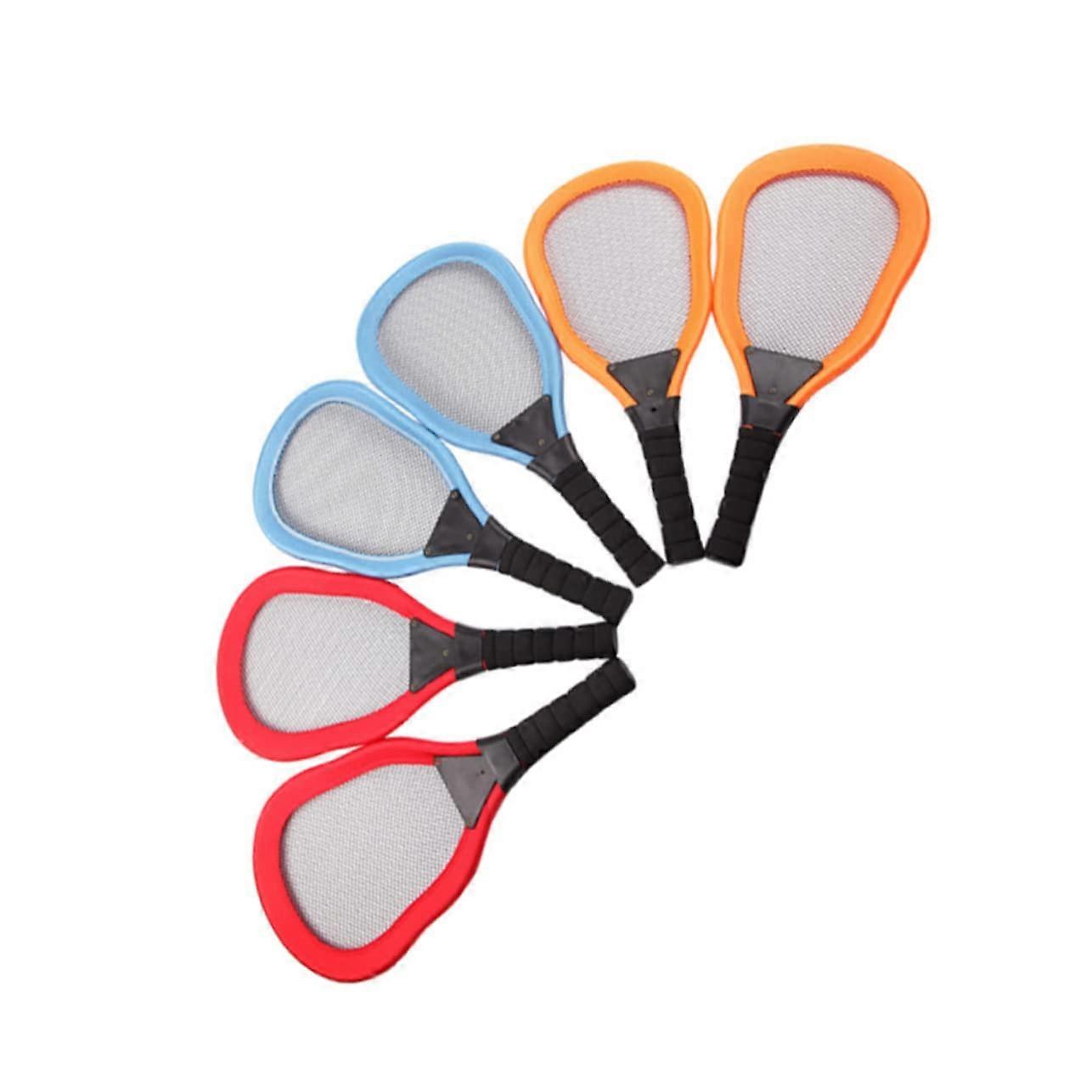 5Piece Beach Toy Set for 2 Fabric Beach Rackets 1 Shuttlecock and 2 Ocean Balls Ideal Outdoor for the Beach or Garden