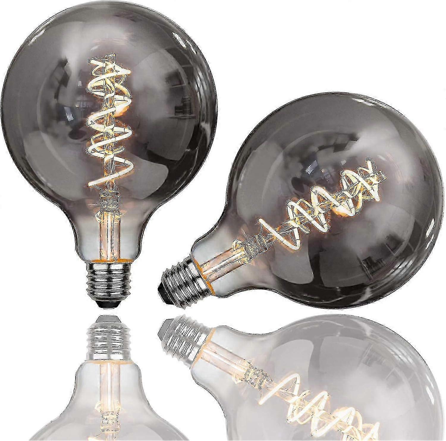 2er-Pack E27 G125 4W Vintage LED Edison Lampen, warmweiße Retro Filament Beleuchtung