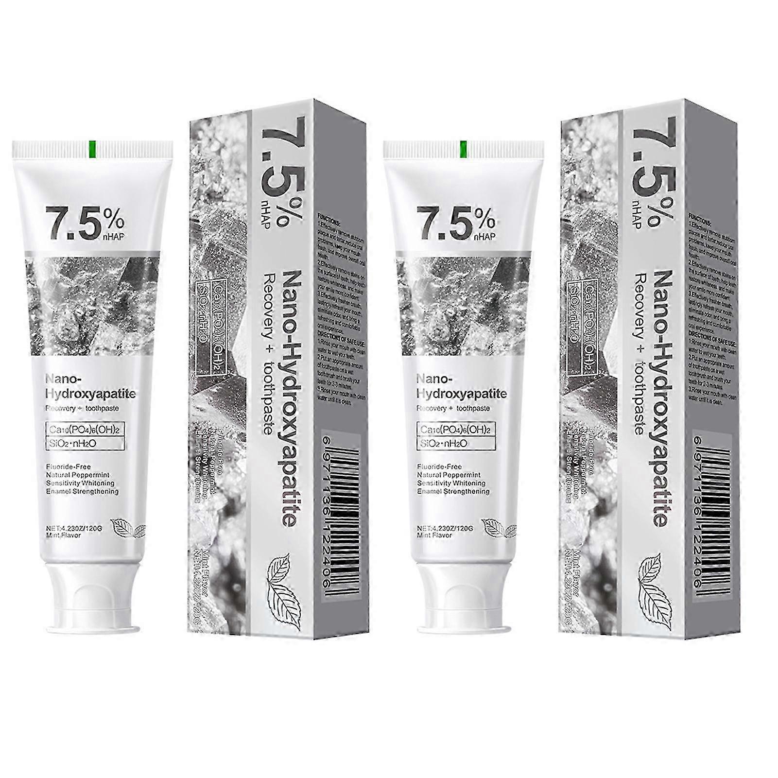 2025 7.5% Nano-Hydroxyapatite Toothpaste - Intensive Teeth Whitening - Advanced Formula for Stronger Enamel & Cleaner Teeth