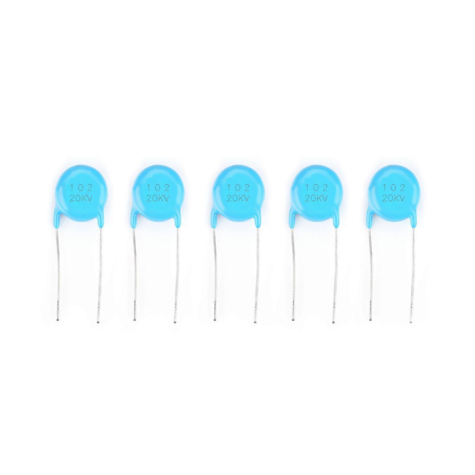 High quality  5pcs 20KV 1000PF High Voltage Ceramic Disc Capacitors HV