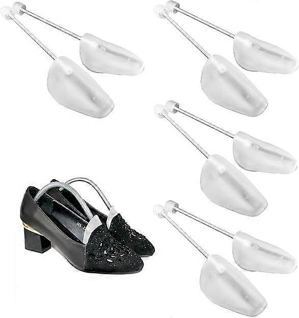 4 Pairs Plastic Shoe Tree Stretcher Shaper, Practical Adjustable Spring Shoe Stretcher, Holders for Men Women