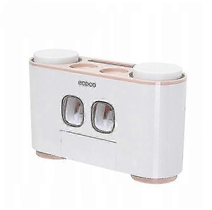 Bathroom Shelf Wall Bracket Automatic Pink Toothpaste Squeezer