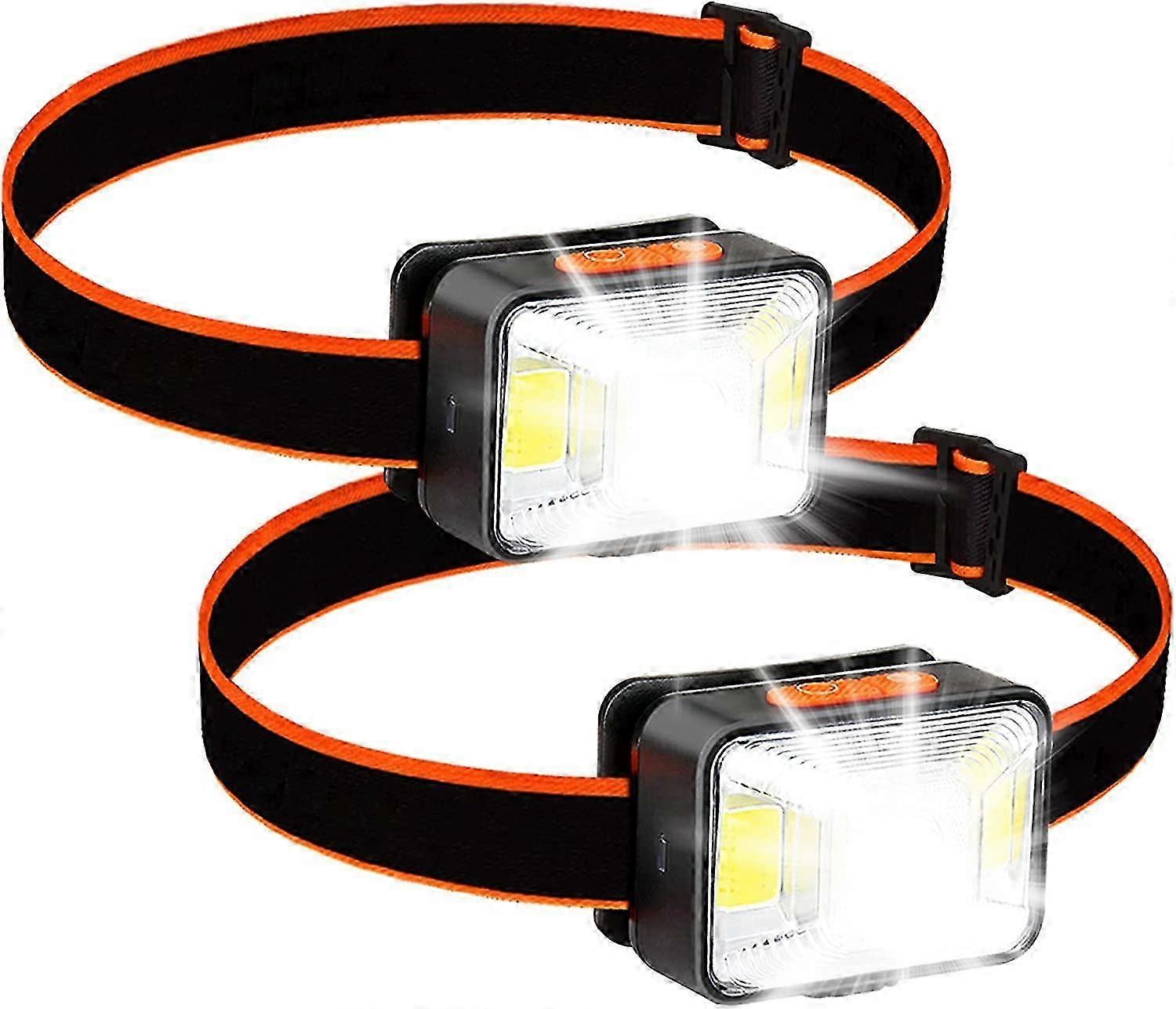 2 Pack Head Torch, LED Headlamp with 5 Lighting Modes, IPX5 Waterproof