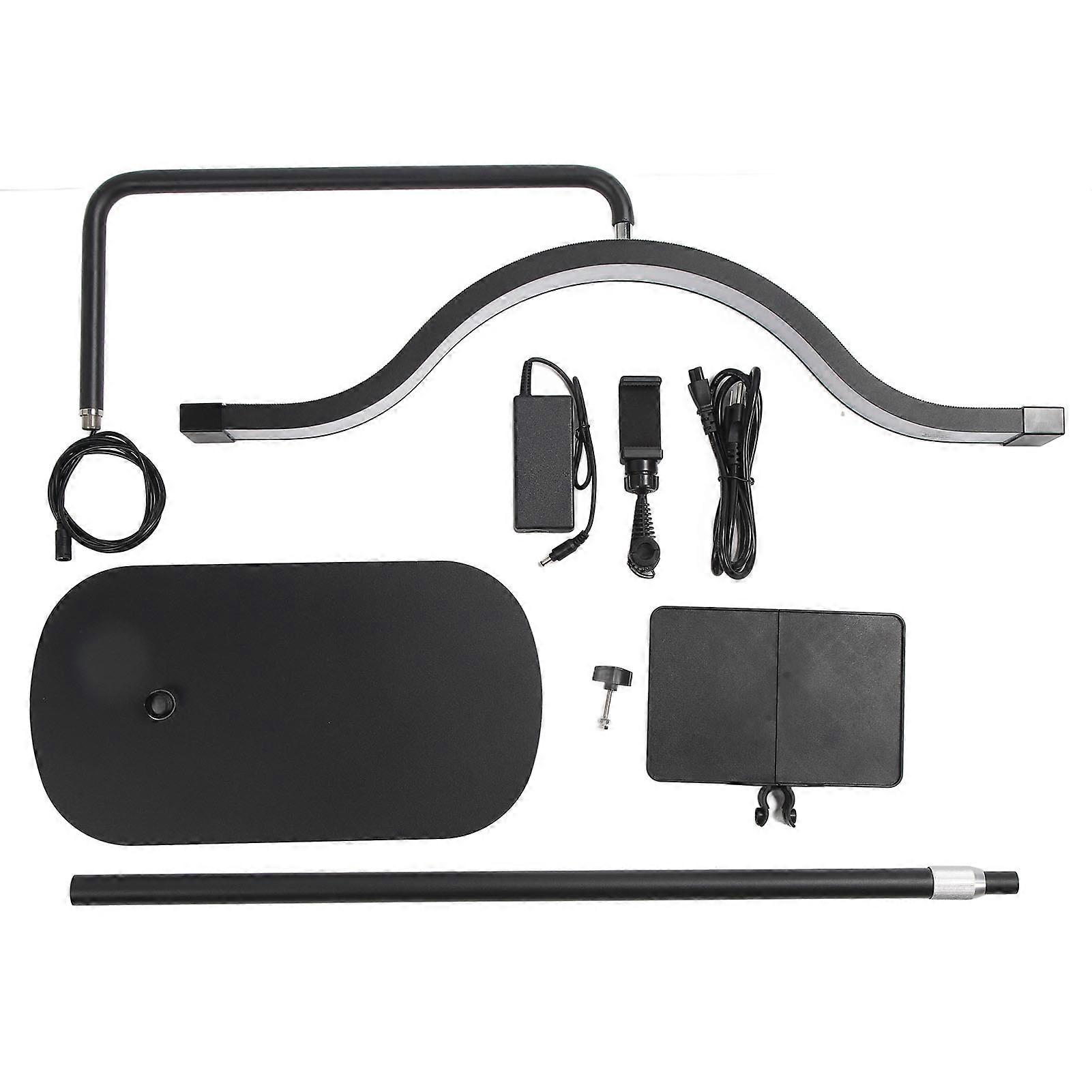 Dimmable Half Moon Beauty Lamp - Adjustable Floor Light for Makeup & Tattoo Professionals