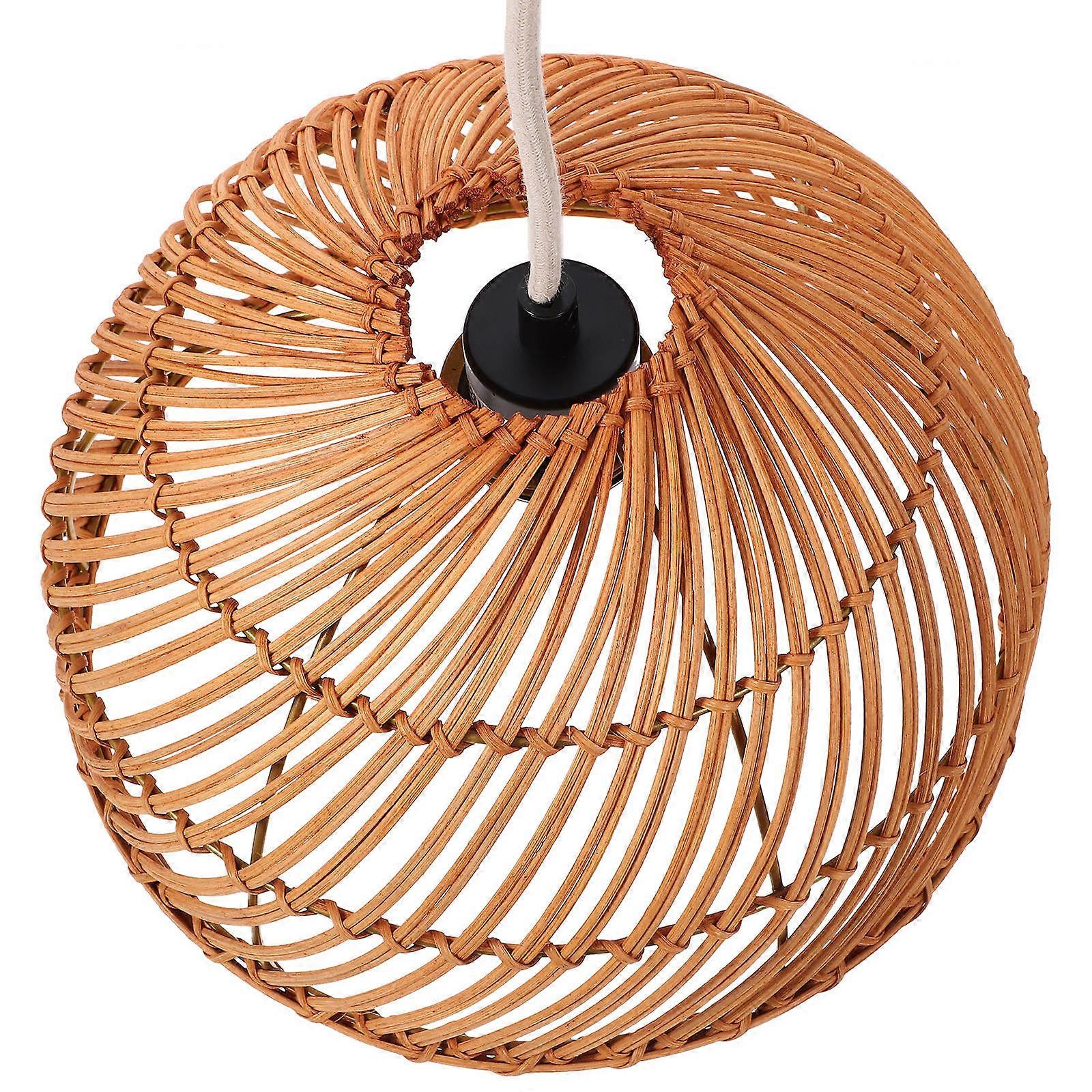 Functional Rattan Design Light with Warm Glow for Stylish Environments