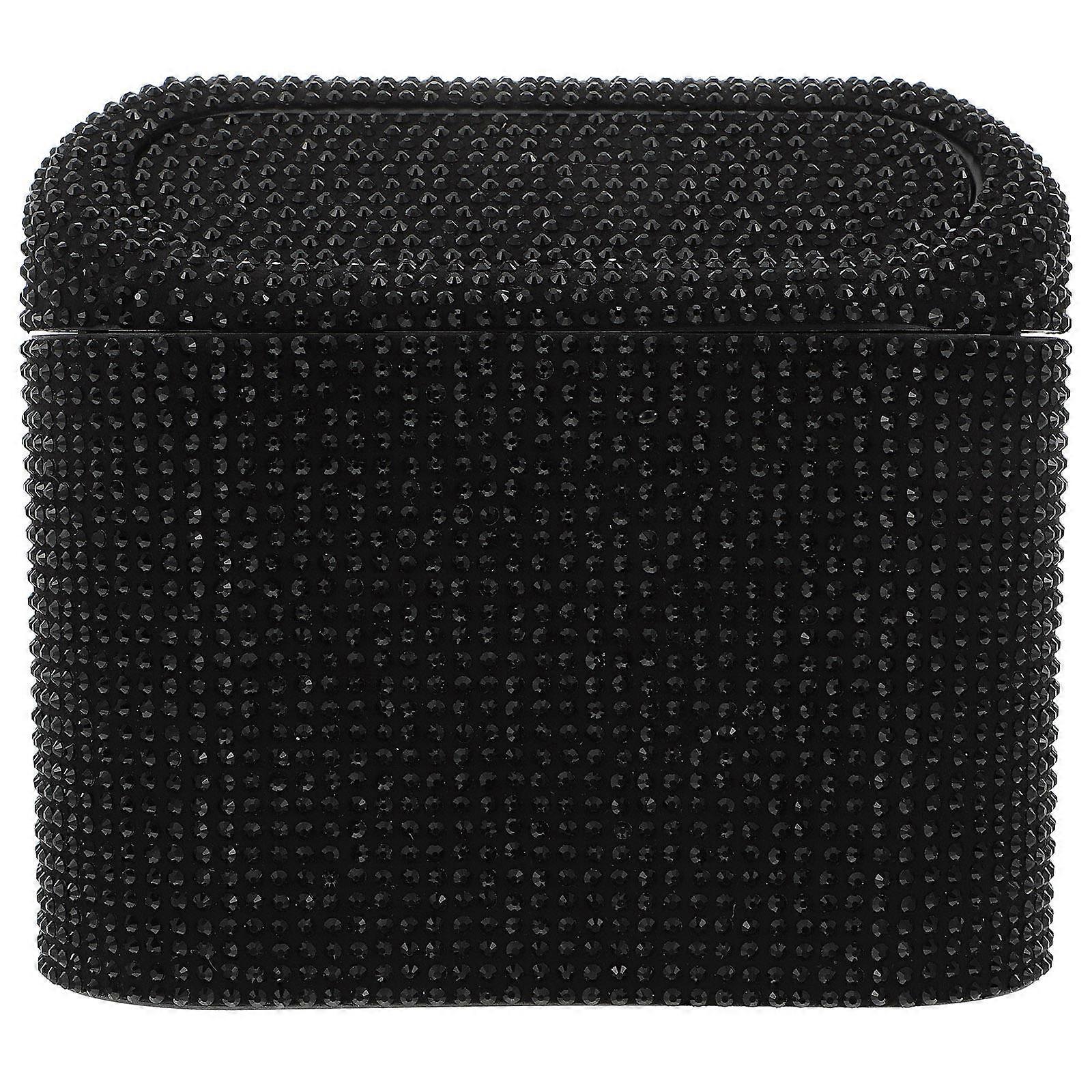 Stylish Rhinestone Car Trash Can Small Vehicle Garbage Holder Durable Front Back Seat Car Organizer Accessory
