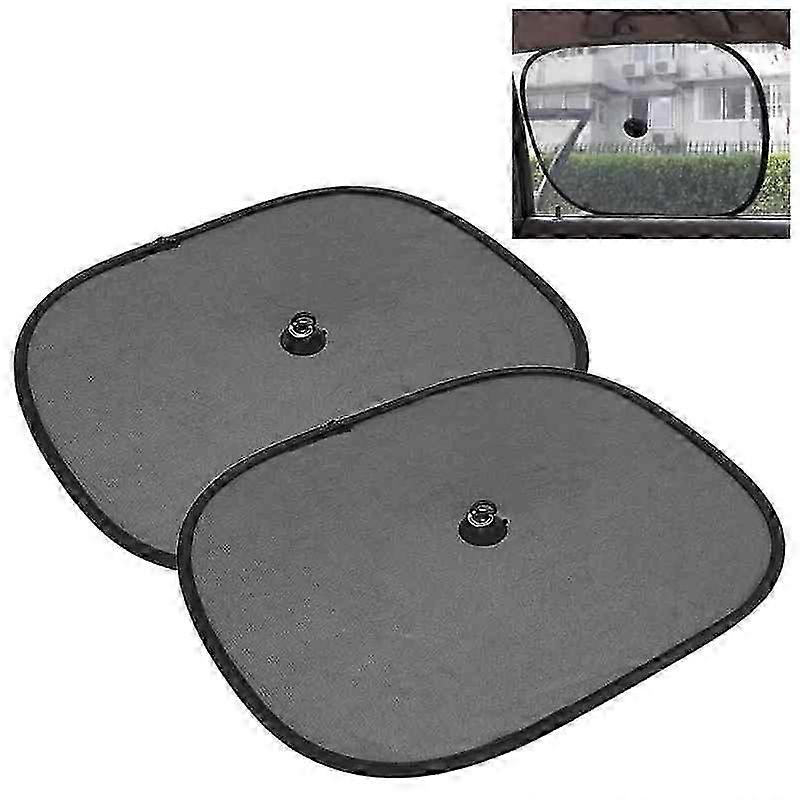 2PCS Black Car Window Sunshade Mesh Cover Shield