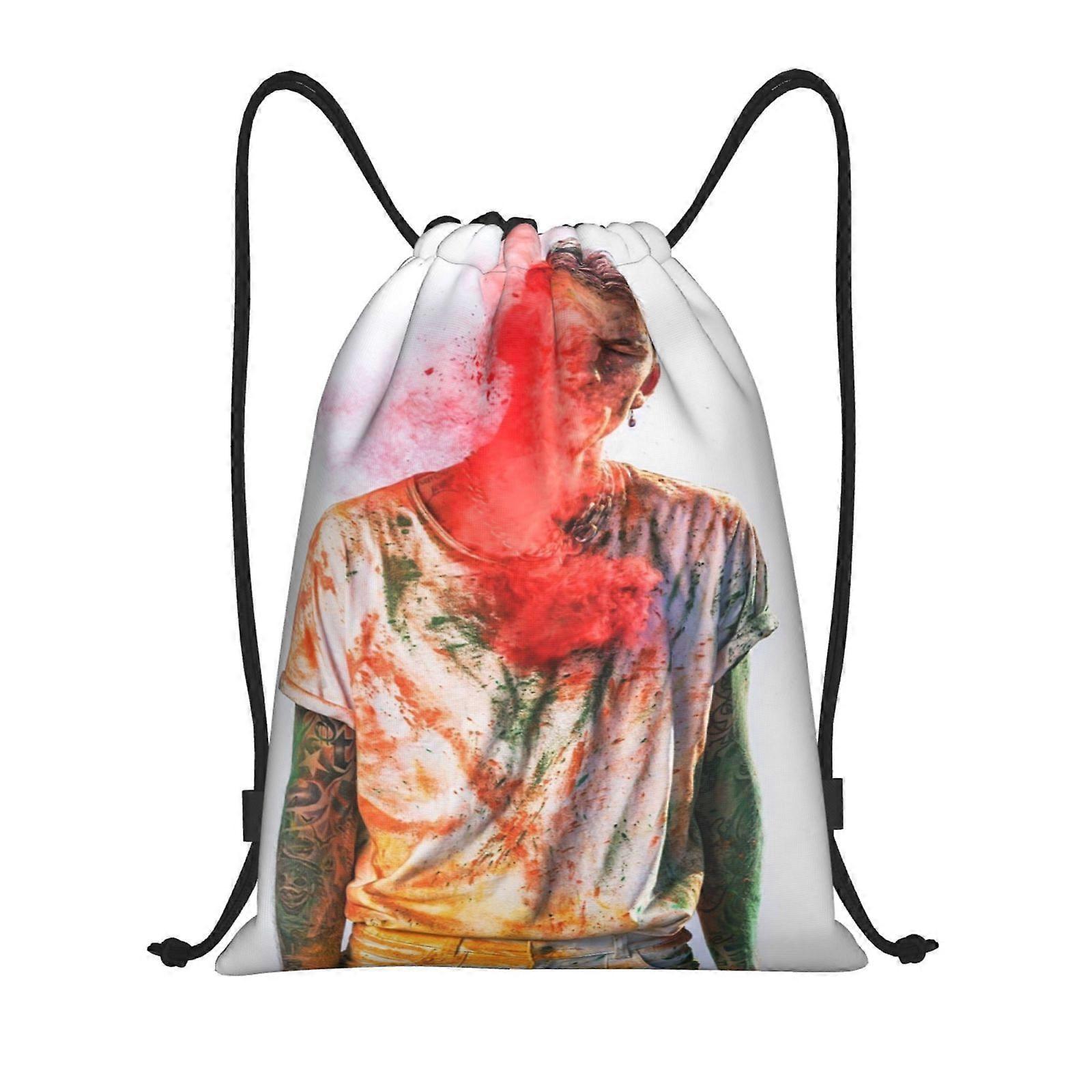 v18 Machine Gun Kelly Canvas double shoulder backpack perfect balance of strength and comfort h18