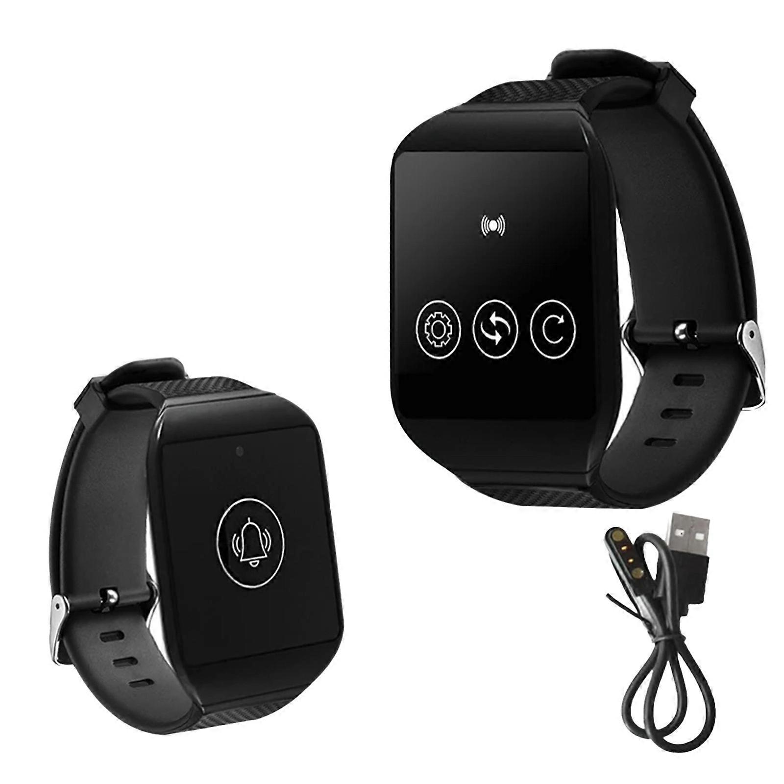 Lightweight Plastic Alert Wristband Watch Receiver For Elderly Children Emergency Call Button Wireless Restaurant Pager