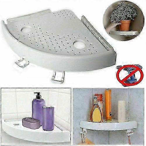 Triangular Shower Shelf Corner Bath Storage Organizer Rack