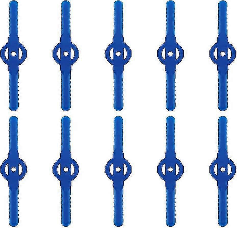 10pcs Plastic Edger Blade for Cordless Grass Trimmer Tool Set (Blue)