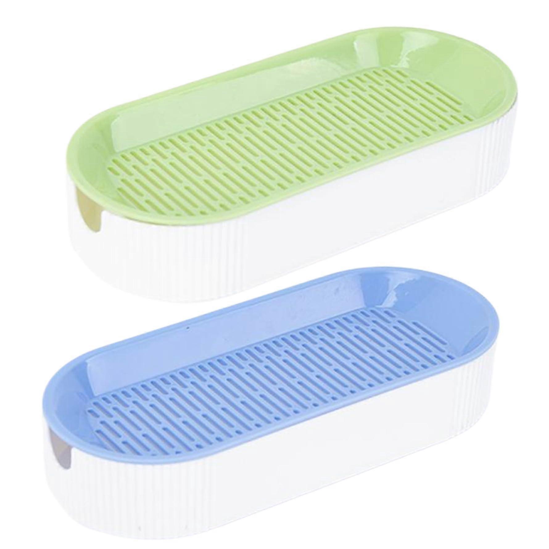 KatzengrasPflanzer 2pcs Twolayer cat grass planter with Ushaped window, bluegreen