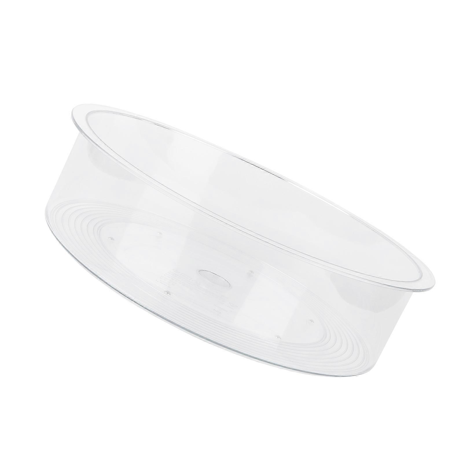 Daily Use Products For Kitchen Transparent Storage Rack White 30x9cm Swivel 1PC