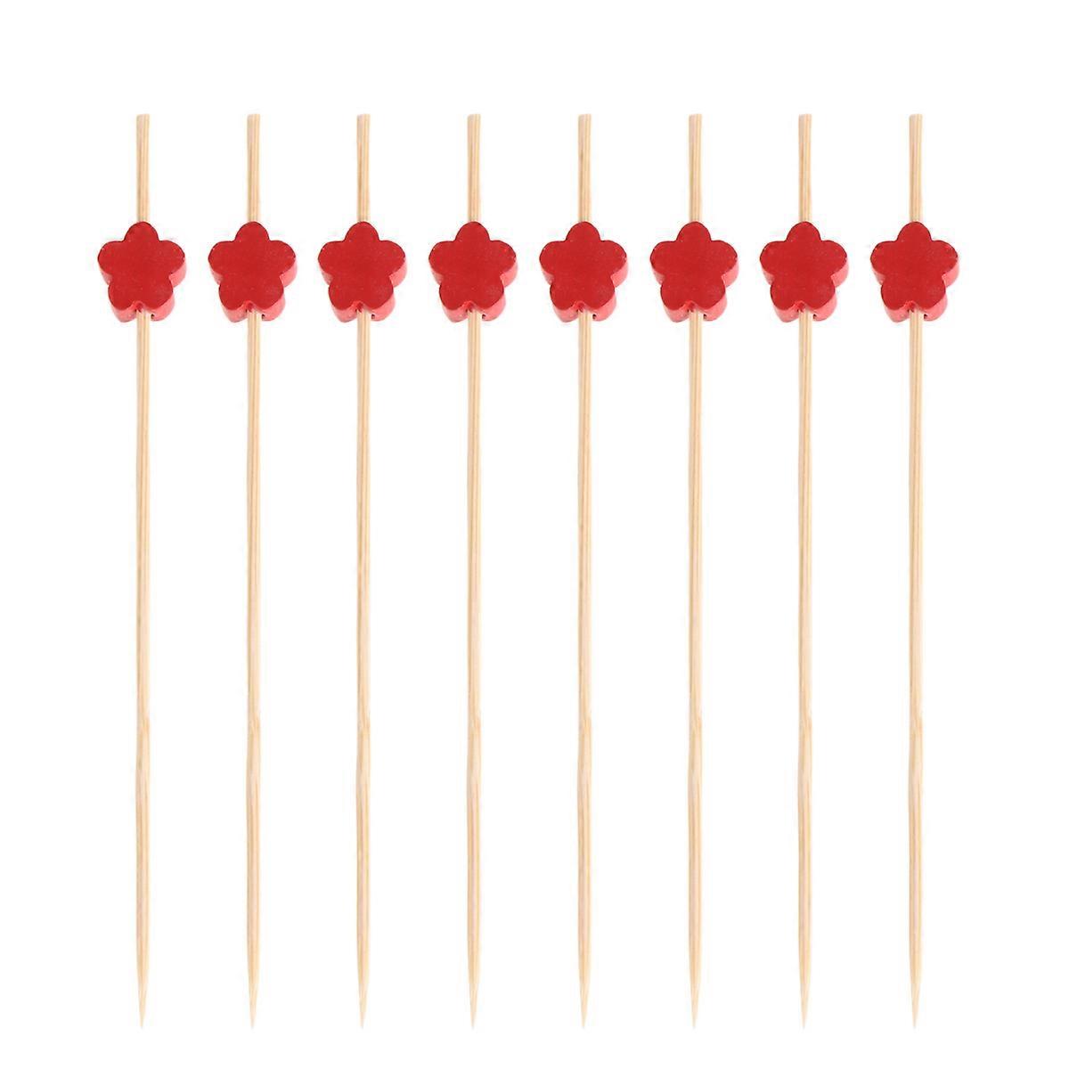 Appetizer Picks Flower Toothpicks For Appetizers Bamboo Sticks For Food Elegant Style For Bars Home Gatherings 1.3x0.5cm 200Pcs