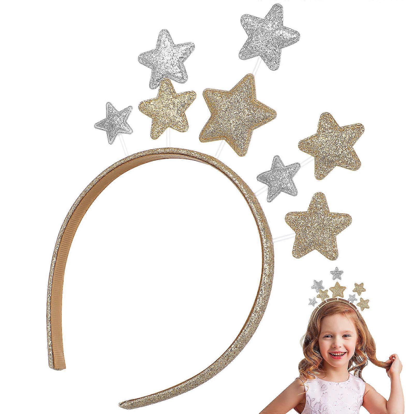 Novelty Headband Pentagram Headband All Ages Different Occasions Golden 1Pc