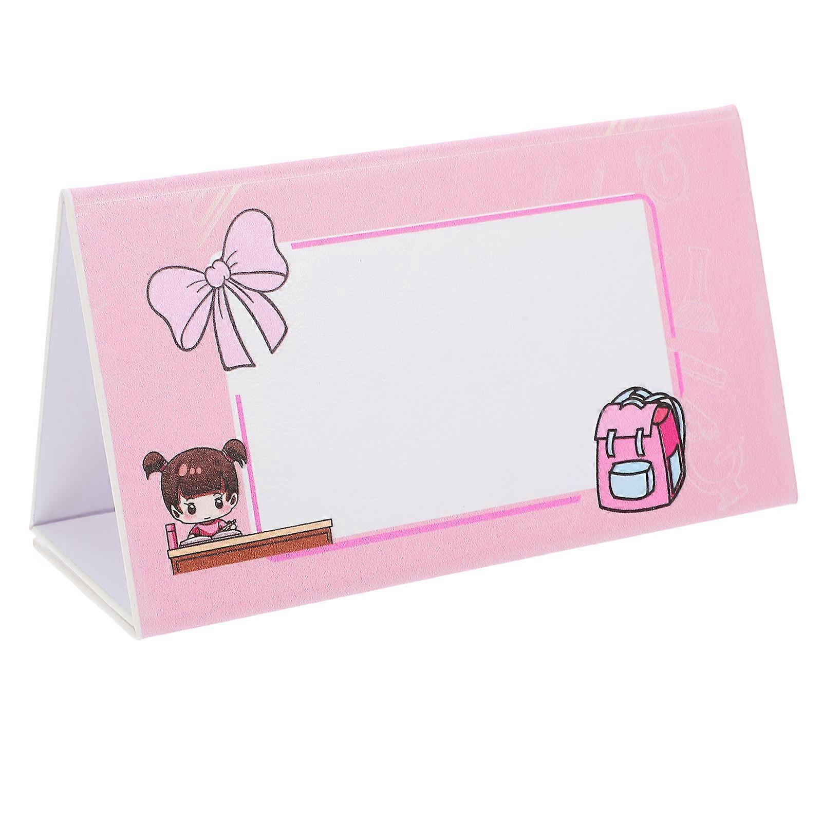 Table Tent Name Cards Foldable Design For Classroom Seating Pink 1Pcs Seat Labeling