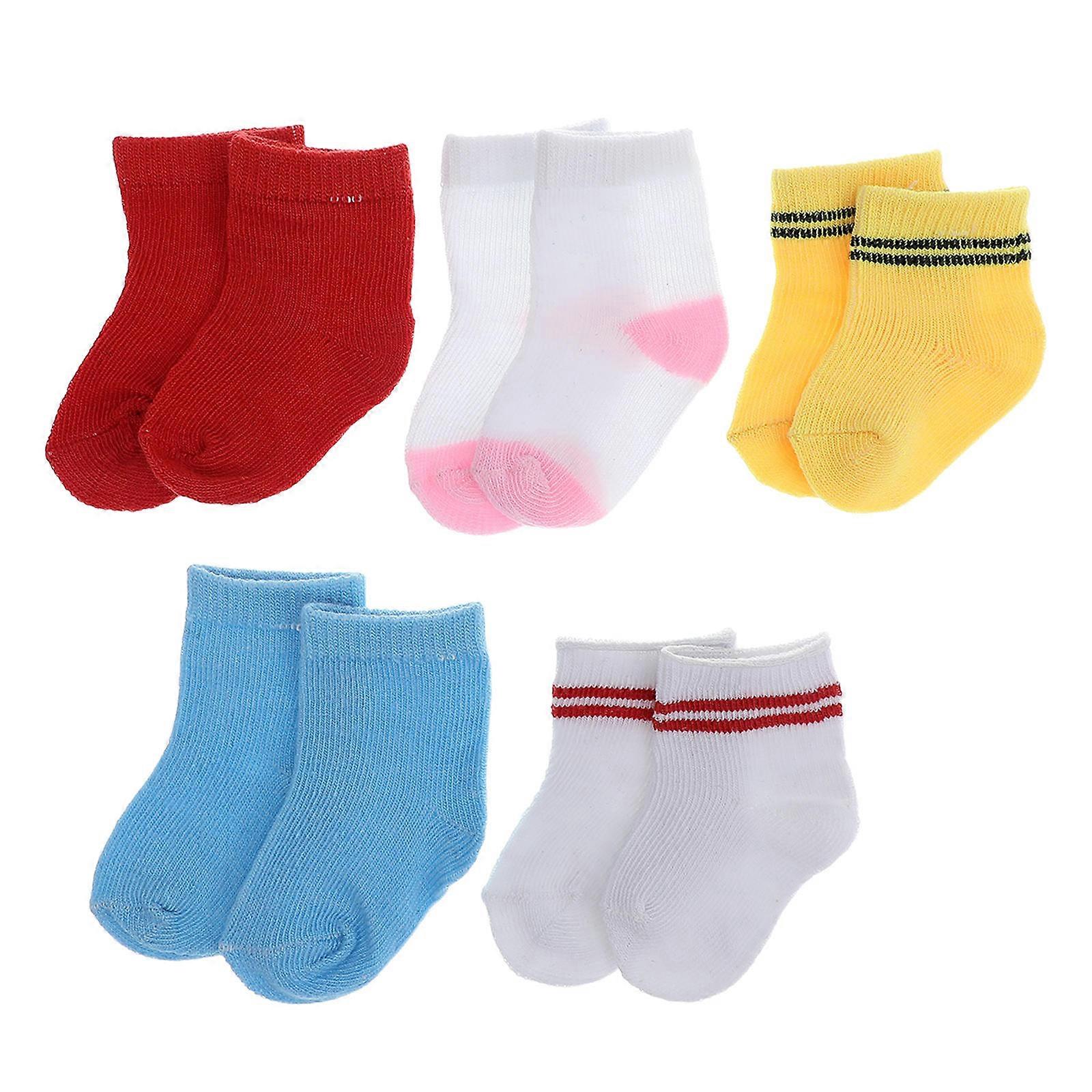 Soft & Comfortable Doll Socks 5 Pairs Pack for Action Figures & Dolls, Easy to Clean Pretend Play Accessories