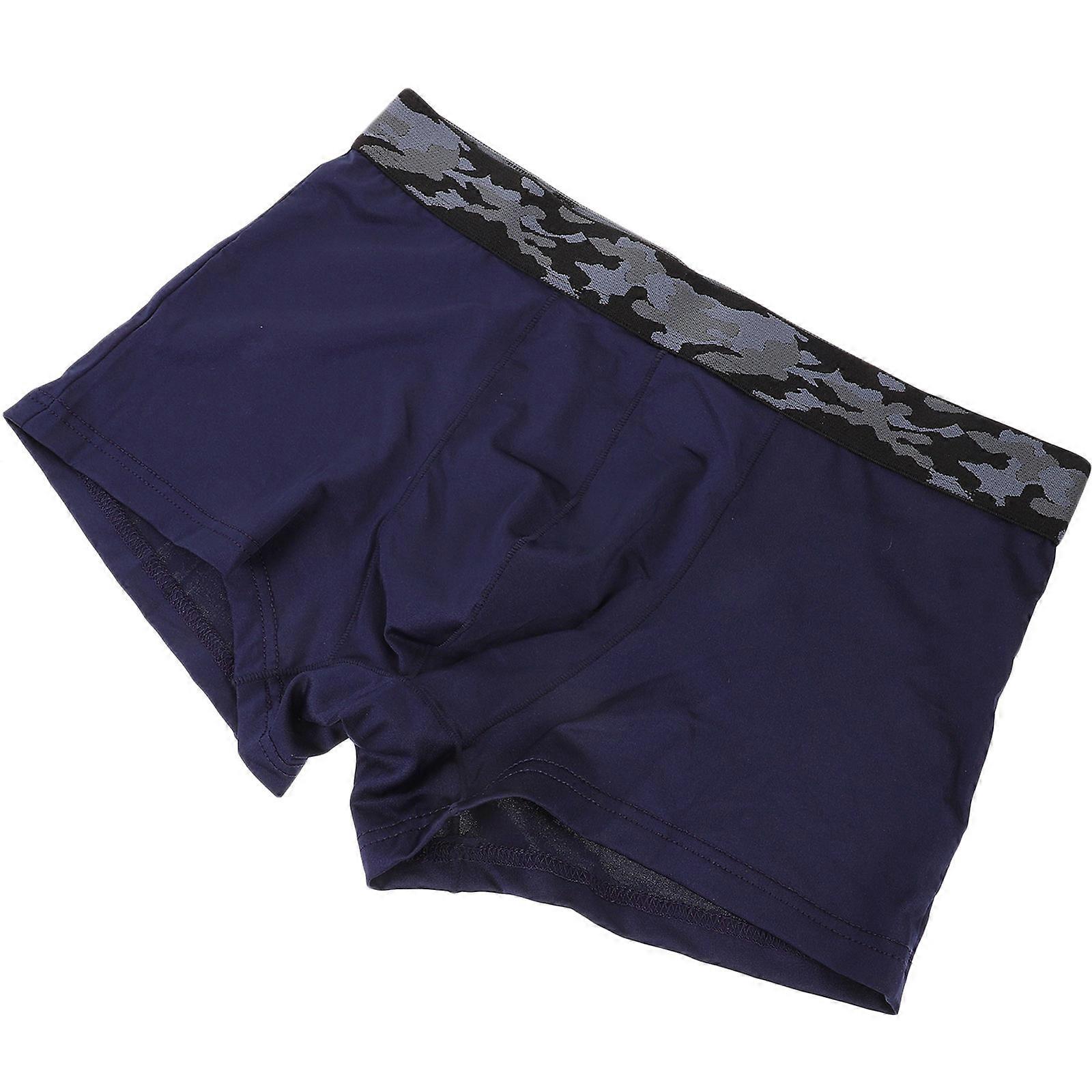 Stylish Design Boxershorts Keep Dry Ice Silk Royal Blue Size L 1Pack