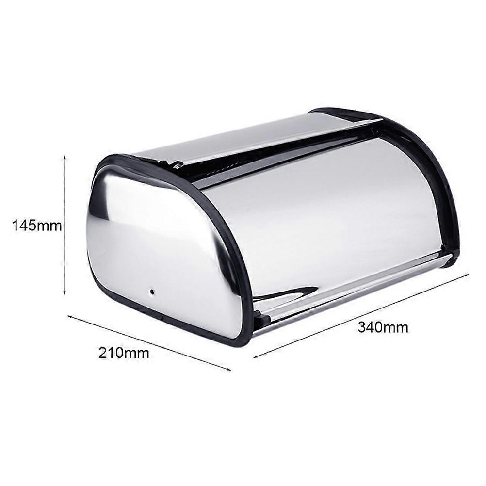 Stainless Steel Bread Box Simple Design Storage Container for Home Kitchen Silver Easy to Clean Practical