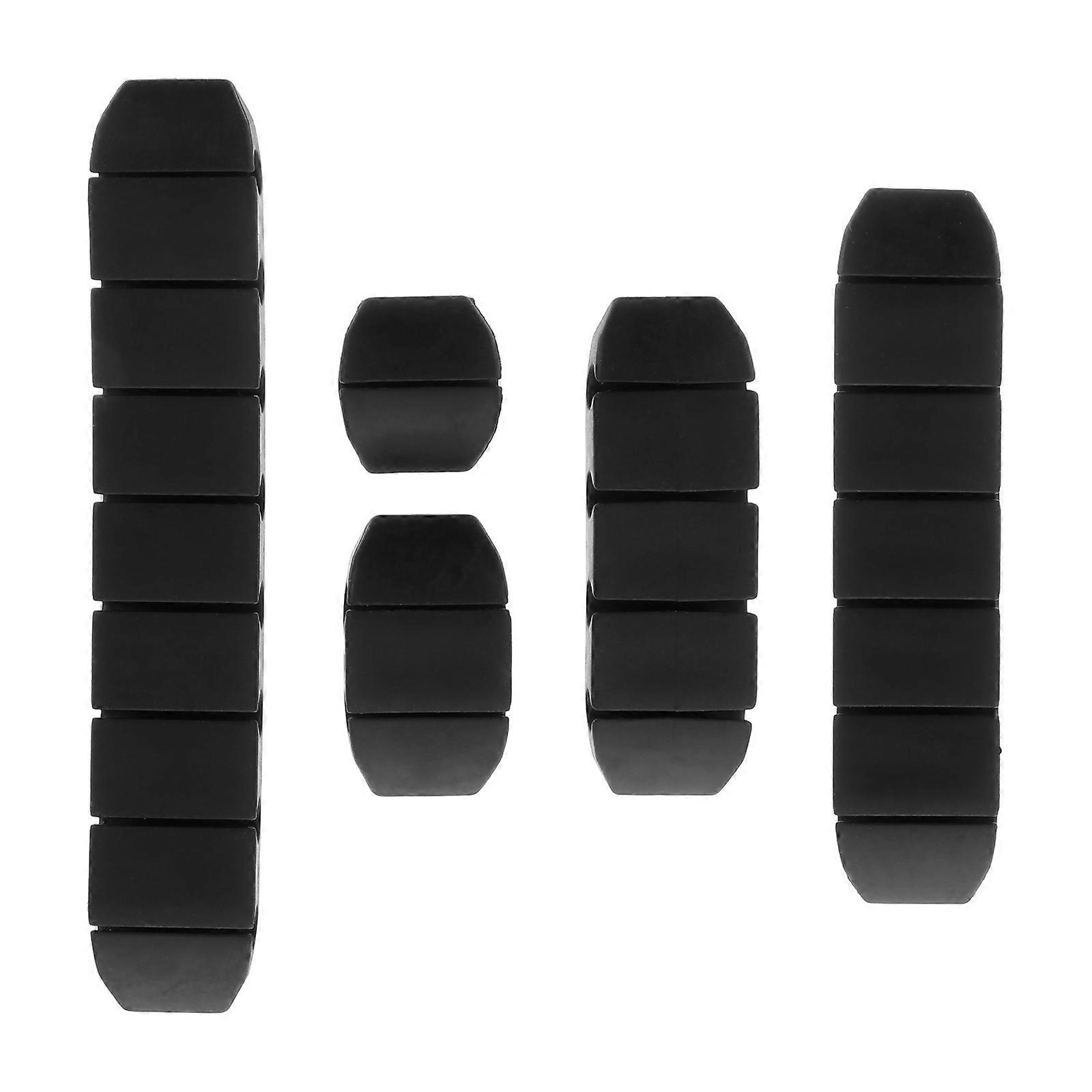 MultiPurpose Cable Holder Desk Organization Prevent Tangling Black 117X21Cm 5Pcs