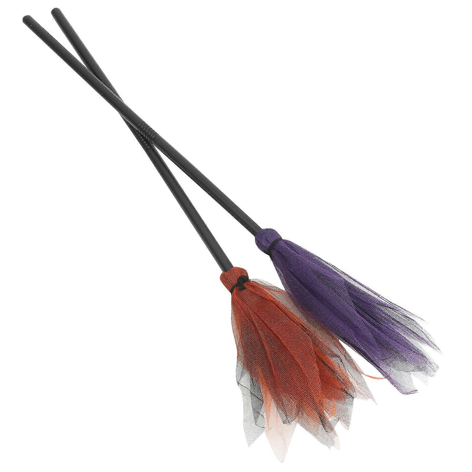 Halloween Witch Broomstick Lightweight Decorative Broom for Costume Parties, Stage Performances & Masquerades – Smooth Grip, Break Resistant Design