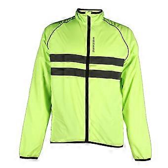 Veste de cyclisme réfléchissante et respirante, manches longues, en polyester, avec poches, pour l'extérieur, taille L