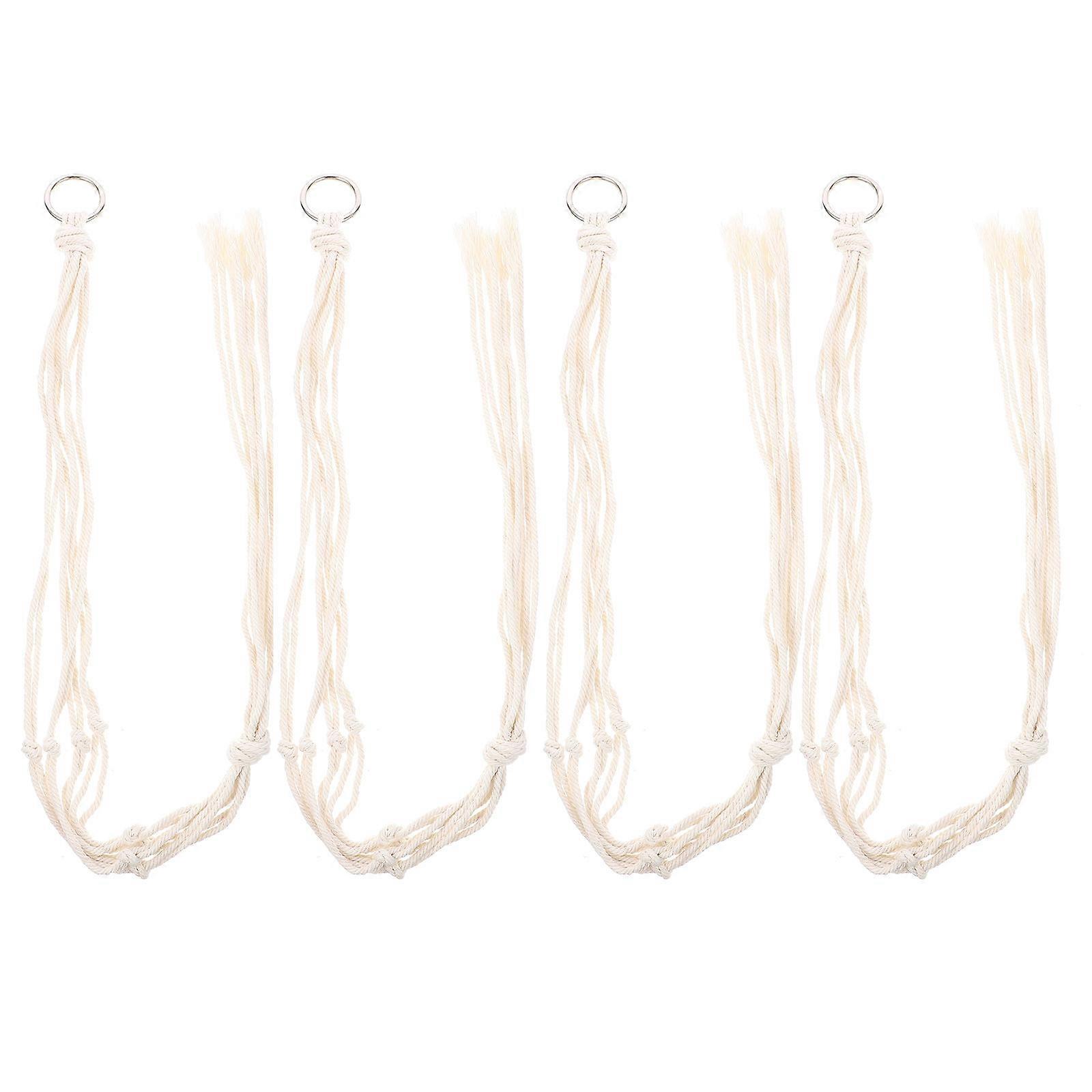 Decoração de Quarto Estilo Boêmio Macramê Cabides Plantas de Interior 4Pcs