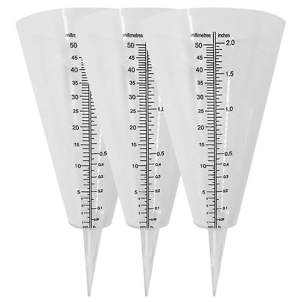 Rainfall Gauge For Garden Frost-Proof Simple Design 20X10cm 3Pcs
