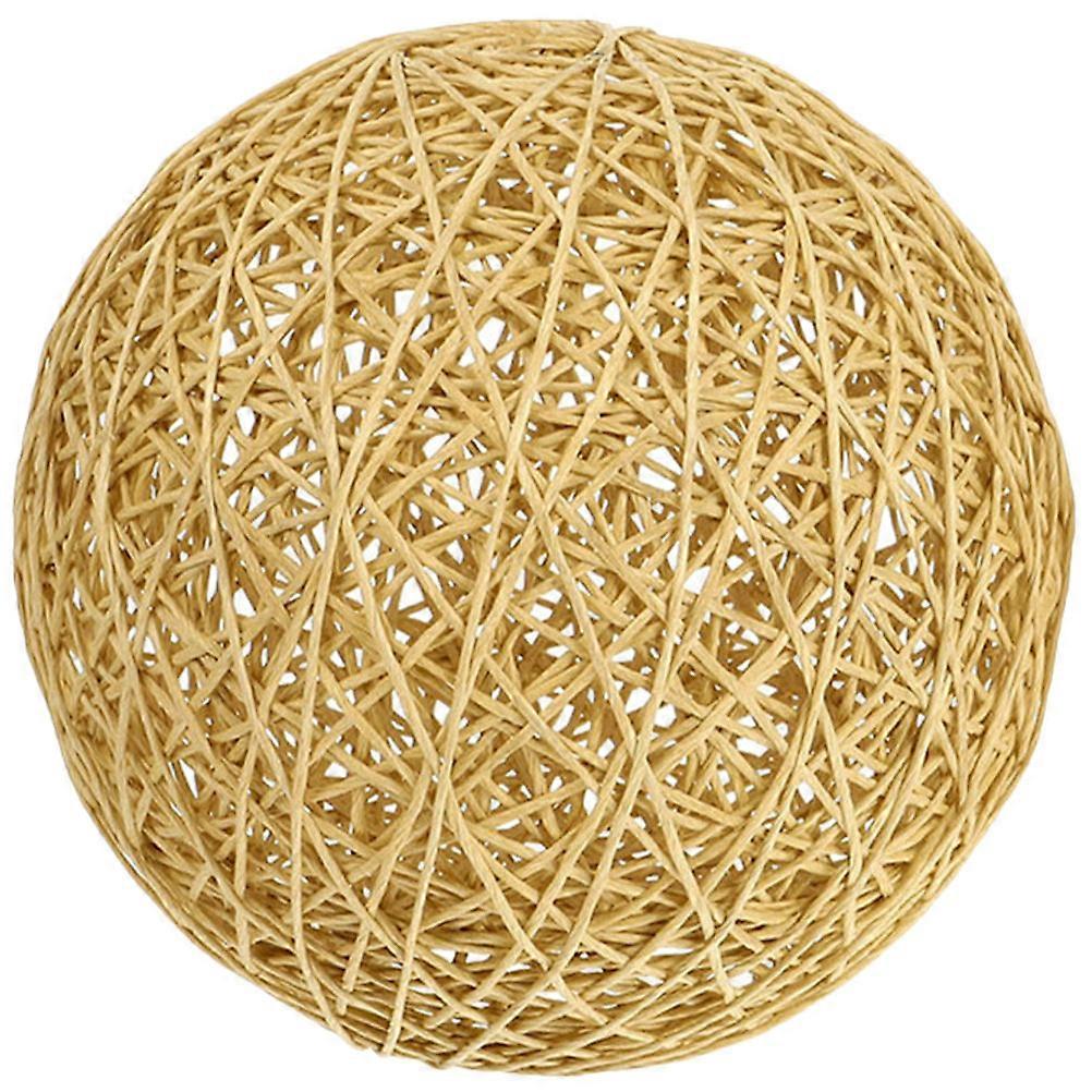 Hanging Lampshade Woven Lamp Cover Rustic Style Hotel Decoration Square Shape 15CM x 15CM x 15CM 1Pcs
