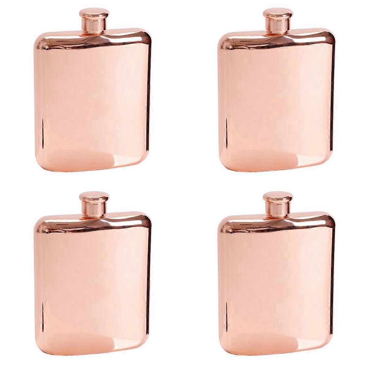 Rose Gold 6 Oz Stainless Steel Vodka Hip Flask Flask Alcohol Bottle