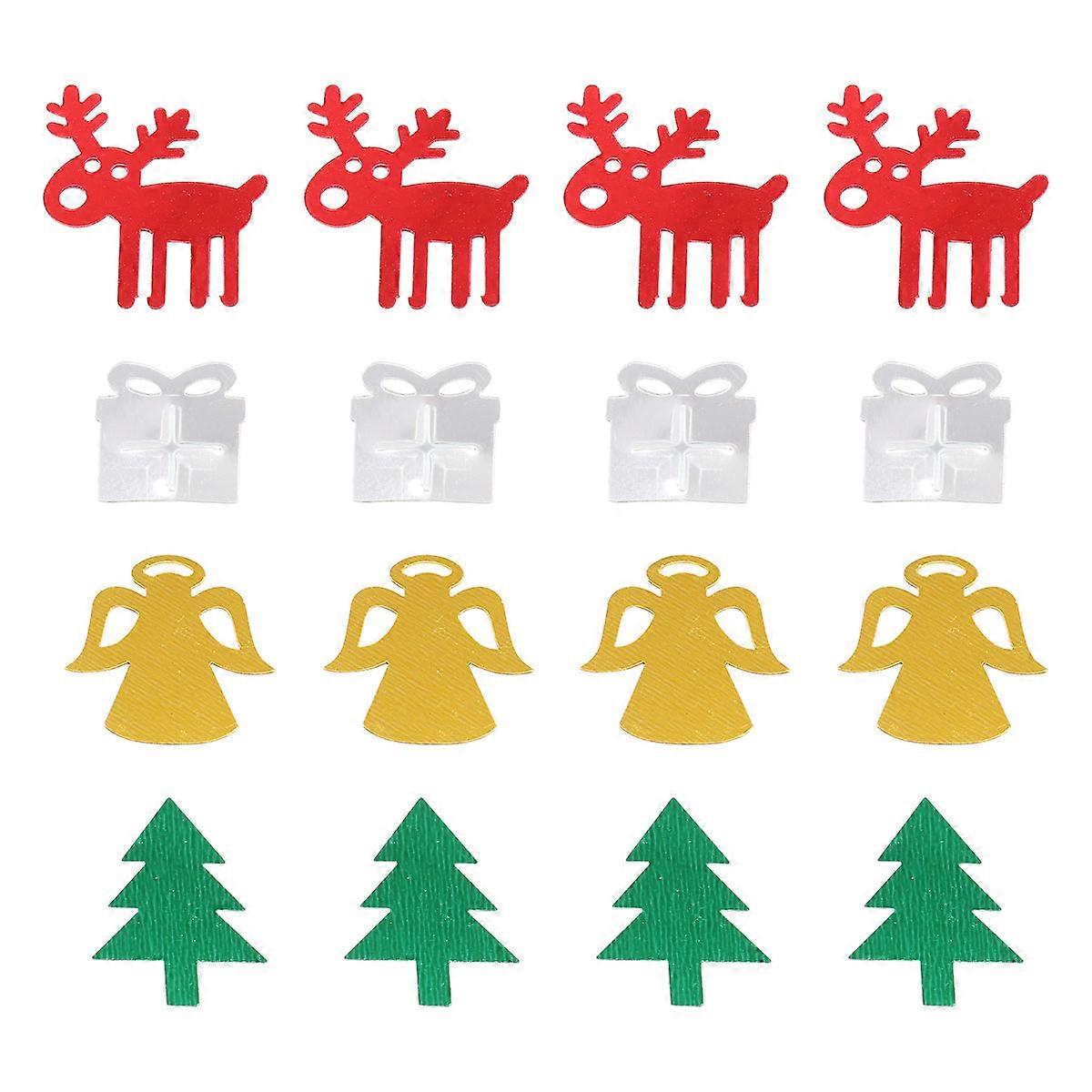 Table Confetti Christmas Confetti Ornaments Mixed Style Assorted Color 1x1cm Plastic Filling Material 2 Packages
