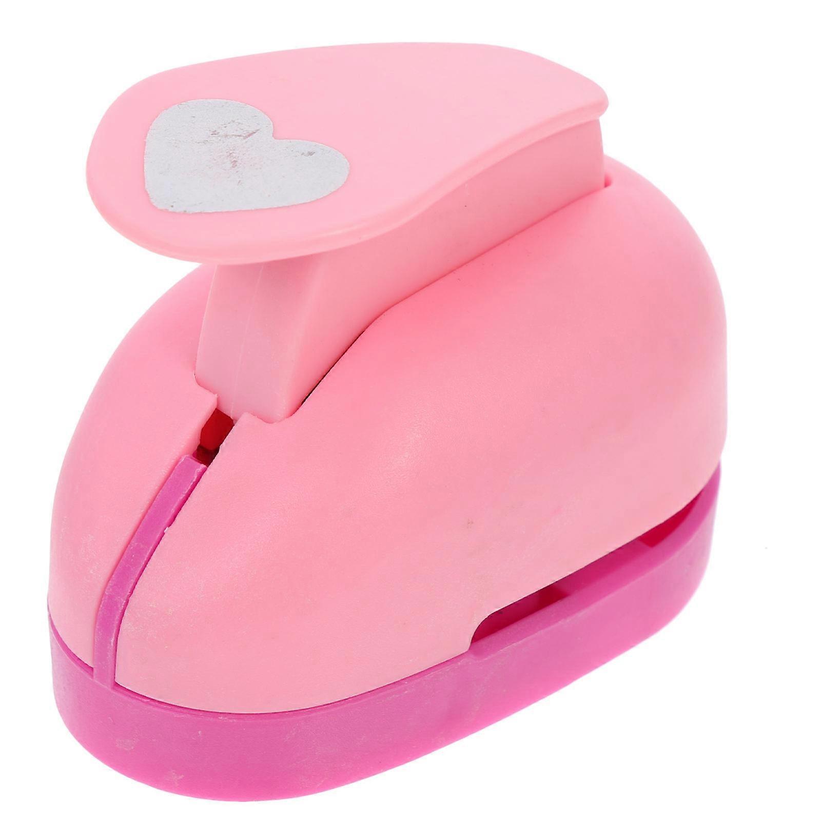 Hand Held Hole Punch Paper Puncher For Craft Projects Portable Lightweight Multi-Colored 7.5X6cm Heart-Shaped DIY Craft Making 1Pcs