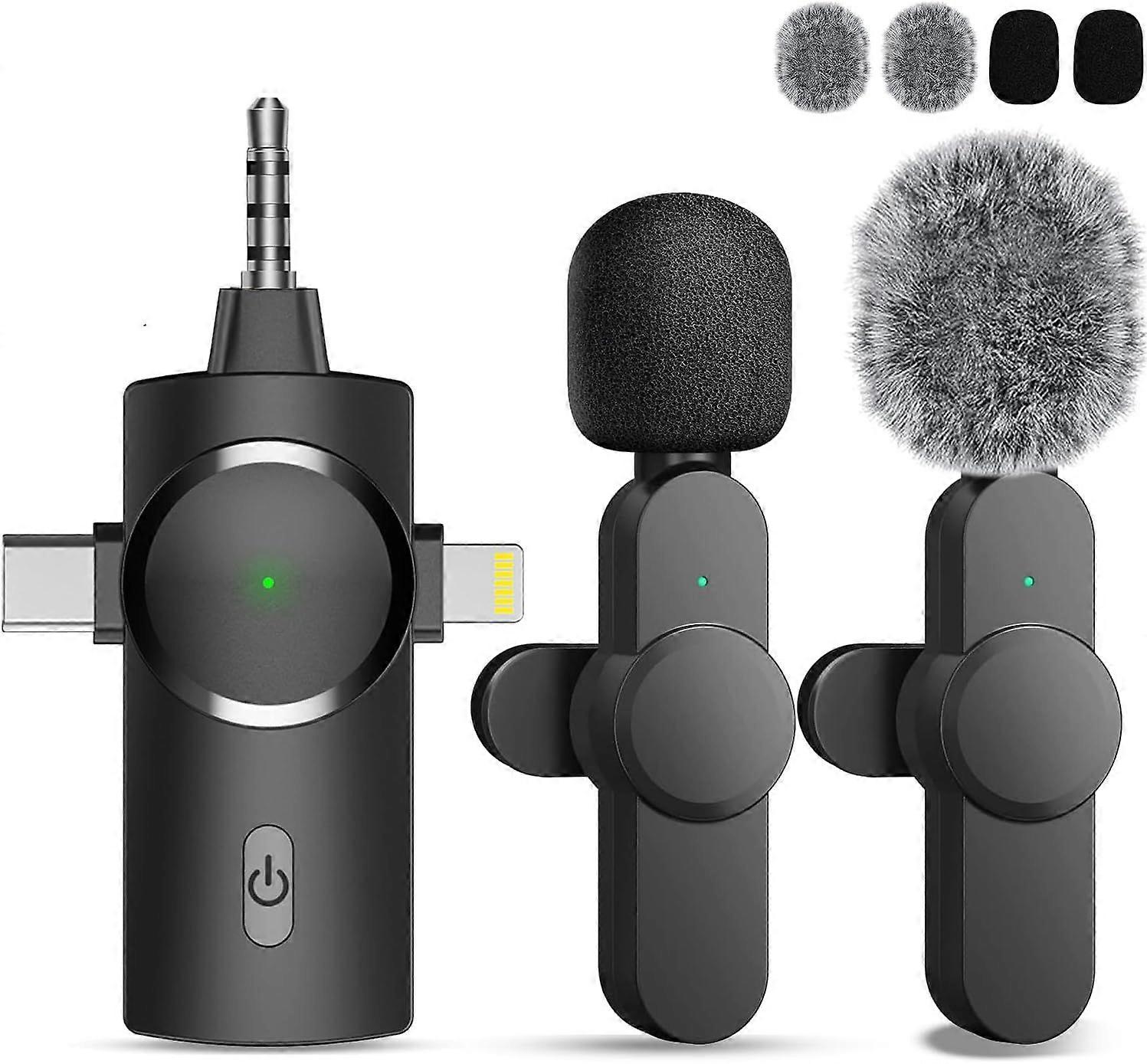 2025 Latest Model Wireless Tie Microphone for iPhone Android Plug and Play, 2