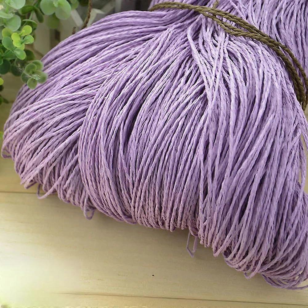 500g Natural Raffia Yarn for Crochet, Summer Paper Straw Thread for DIY Knitting Hats, Handbags, Baskets, Rattan Material 18"