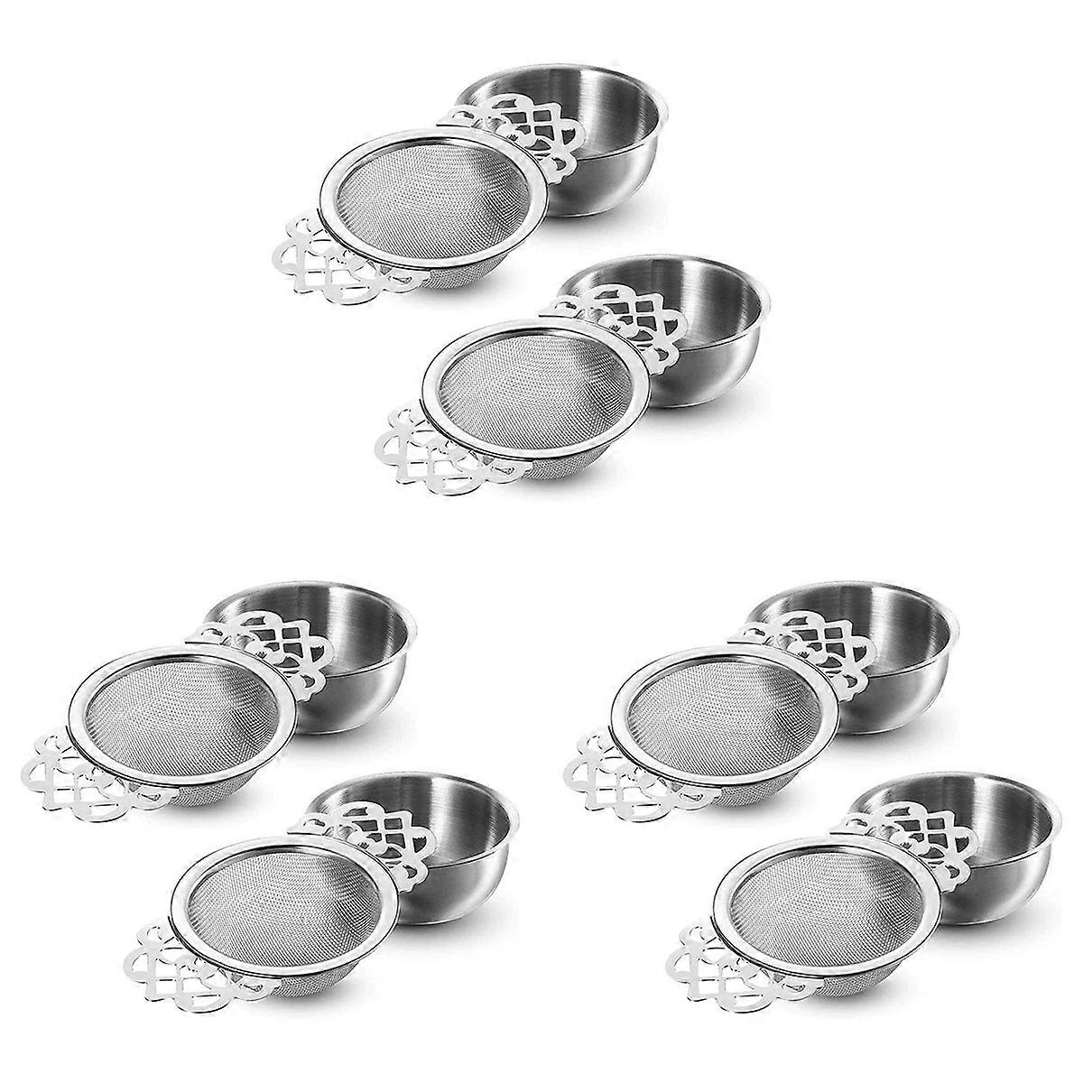 2Pcs Stainless Steel Ultra Fine Mesh Tea Strainers with Handles
