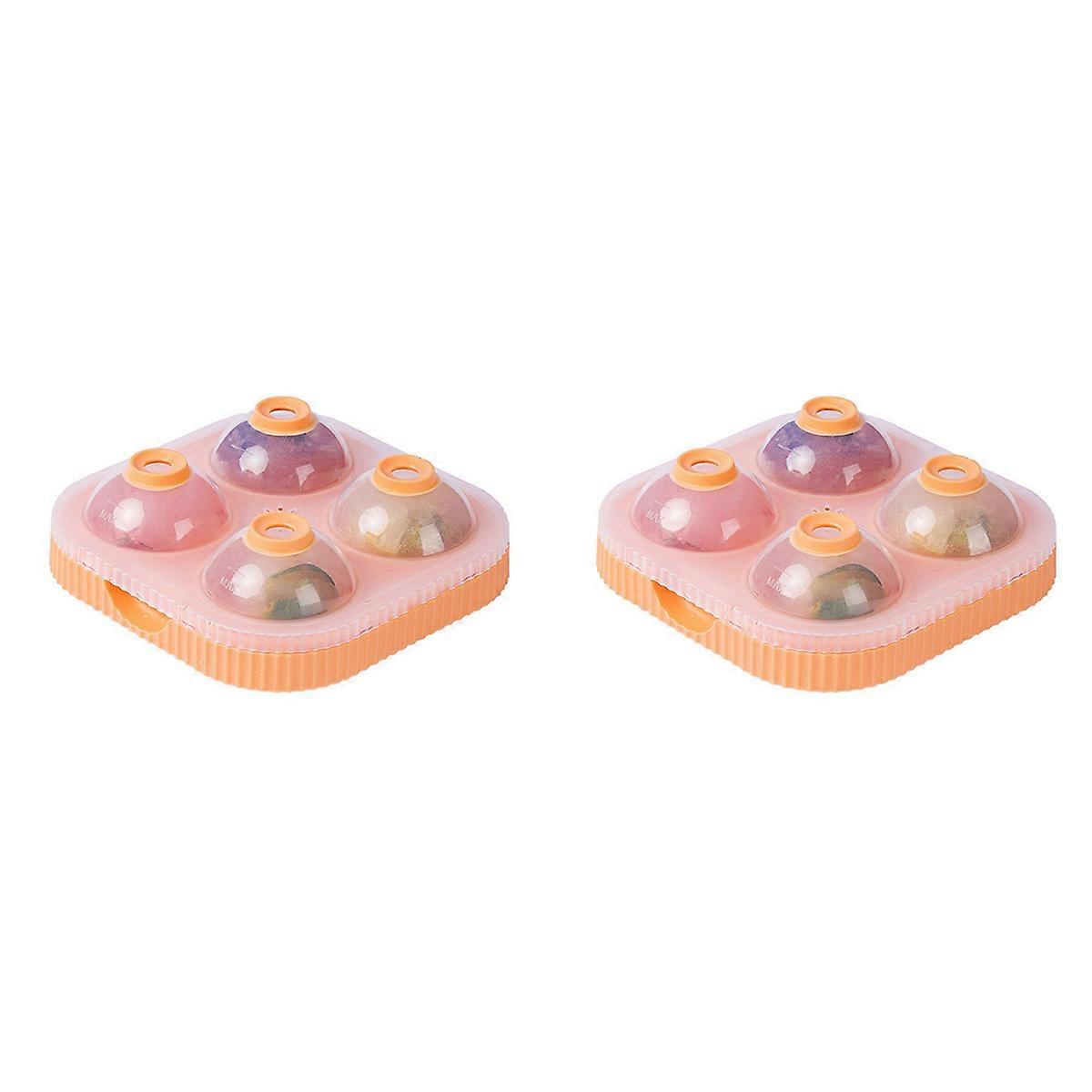 6.5cm Big Round Sphere High Balls Ice Shape Cube-Mold Tray,Orange