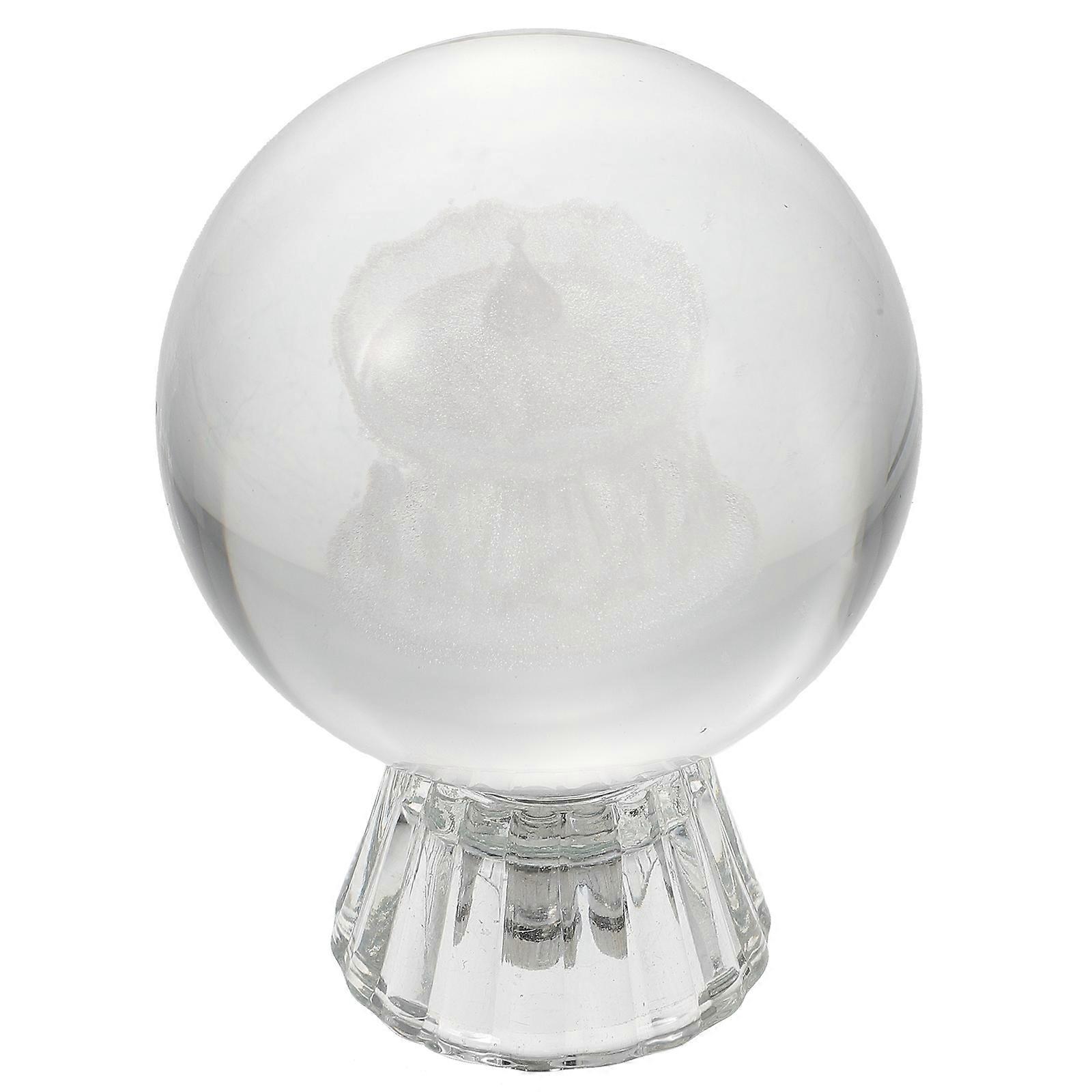 Crystal Ornaments Hand-made Craft Round Shape Desktop Ornament Festive Atmosphere 3.1X2.4X2.4in 1Set
