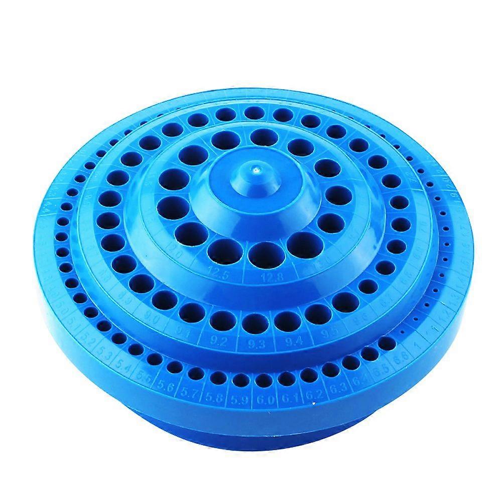 1Pc 100 Holes Drill Pin Storage Case Grinding Head Part Storage Box (Blue)