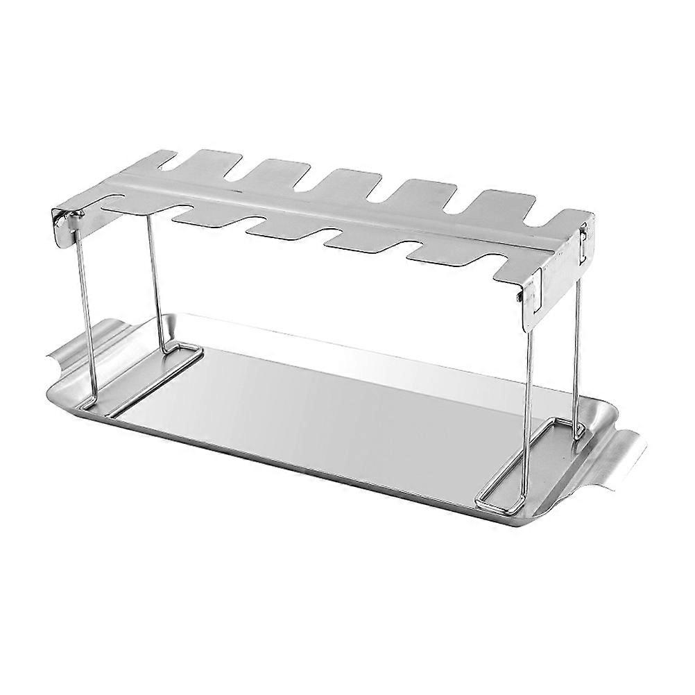 Grill Serving Tray Barbecue Grill Camping Stainless Steel Rectangular 1Set