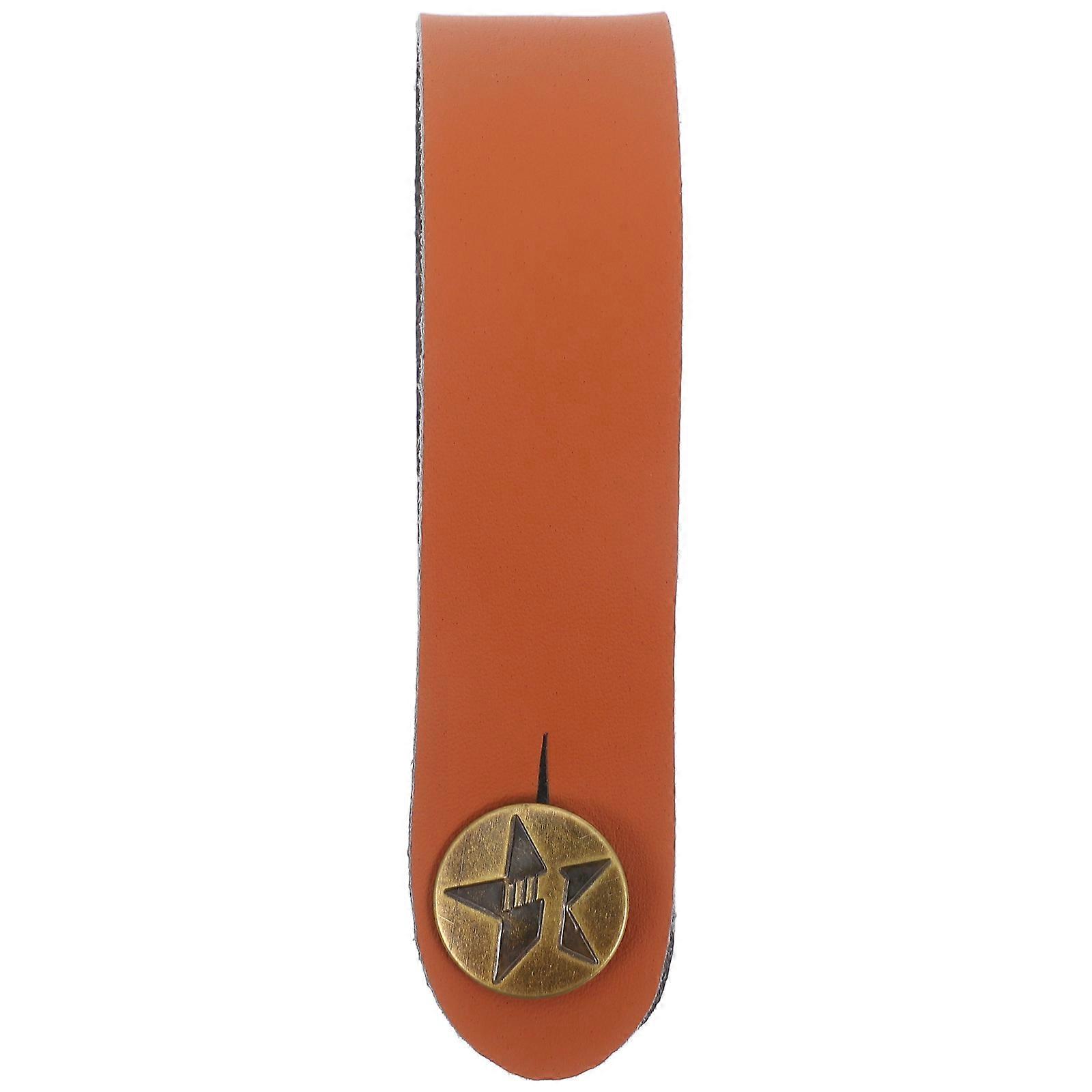 Gitarrrem Star Design Klassisk Läderrem För Elektrisk Akustisk Gitarr Bas Brun 1Set