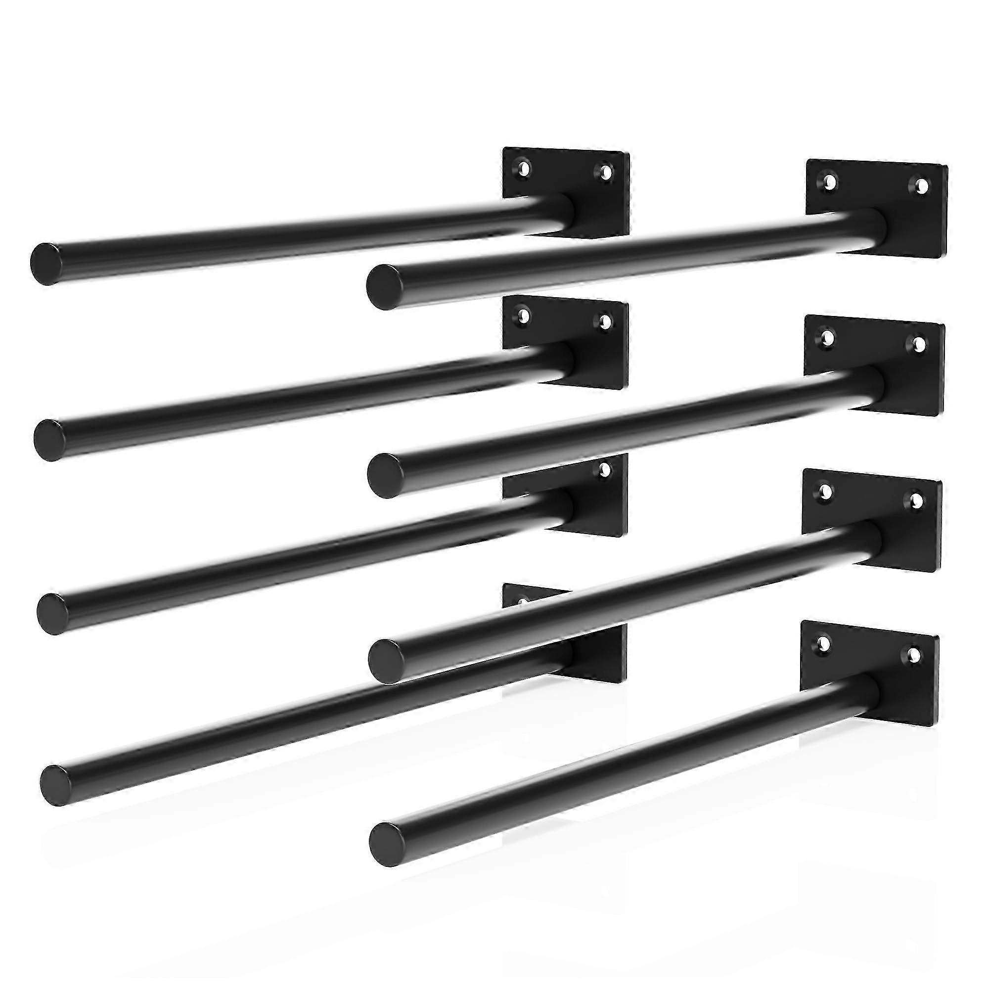 8Pcs/Set 10inch Hidden Shelf Supports for Wood Shelves with Screws and Wall Plugs